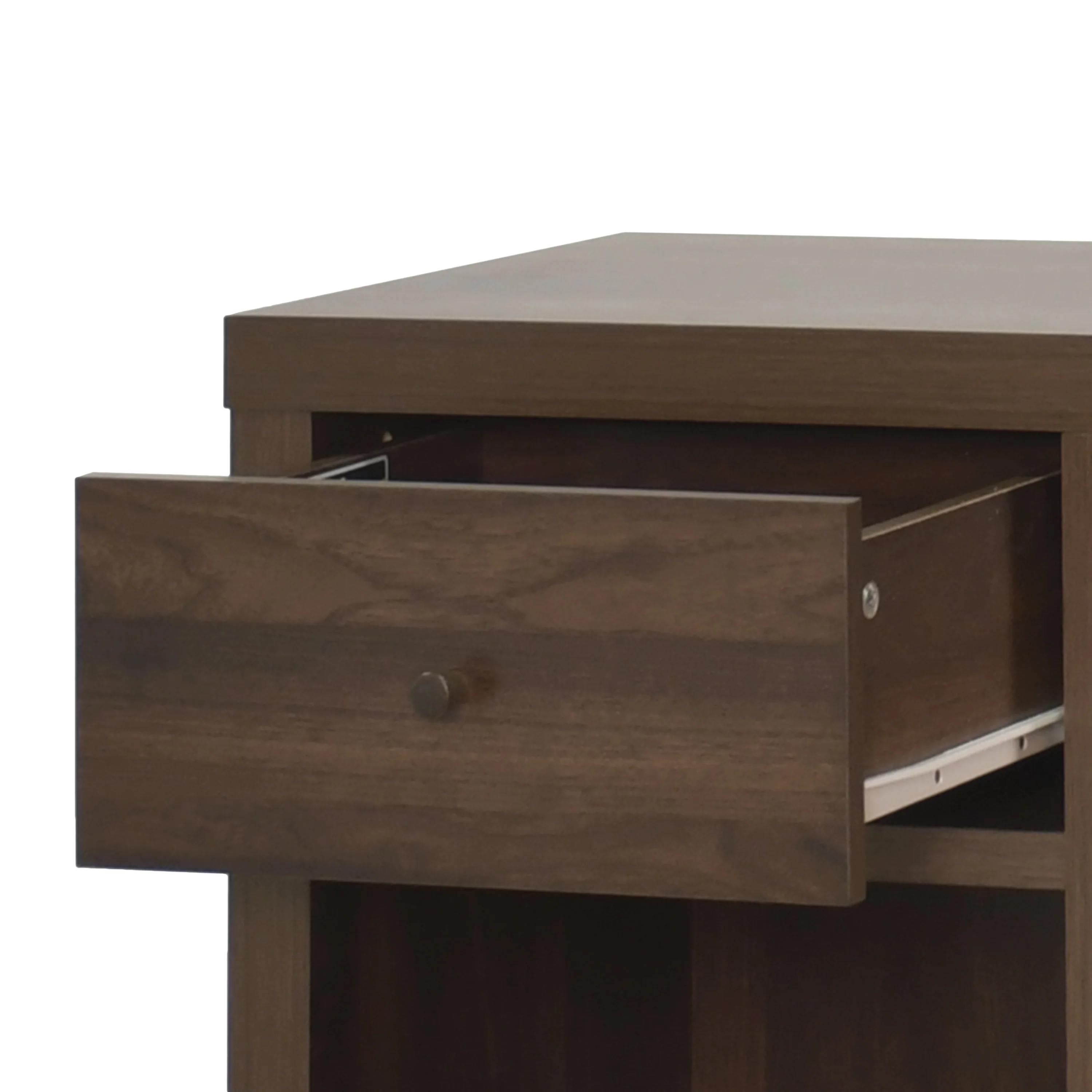 Farhart Faux Wood Single Drawer Nightstand - furnishings