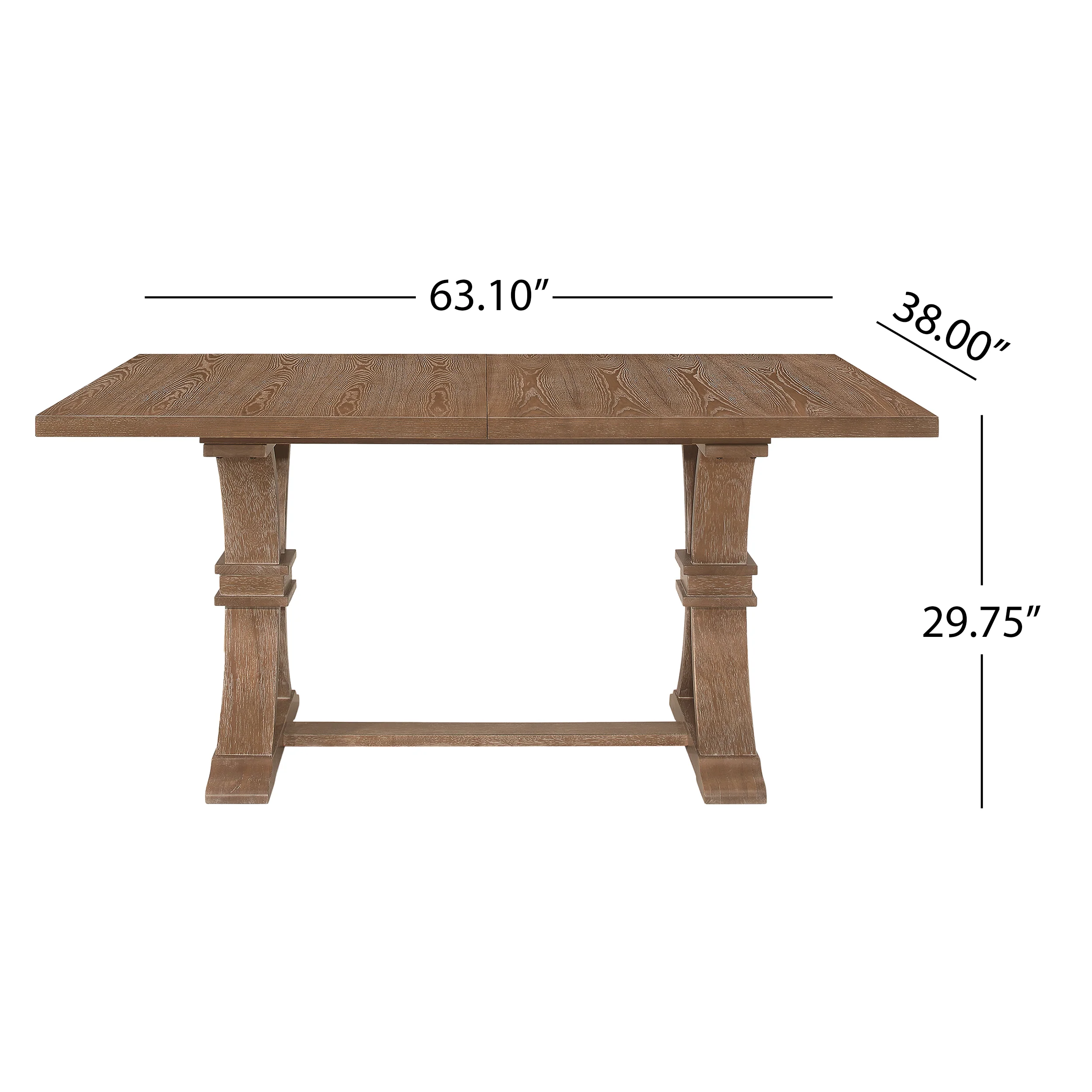Maria French Country Wood 7-Piece Expandable Dining Set - furnishings