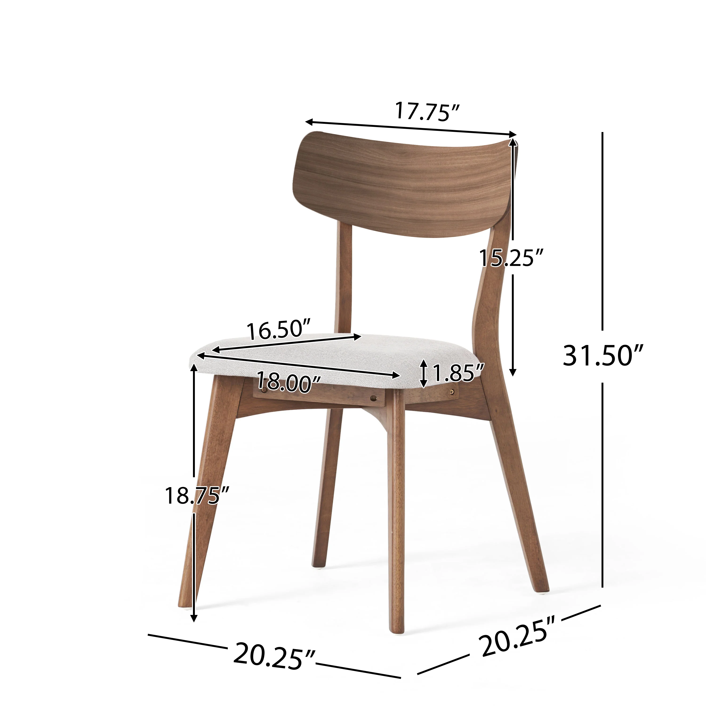 Solvanta Mid Century Modern Dining Chairs - furnishings
