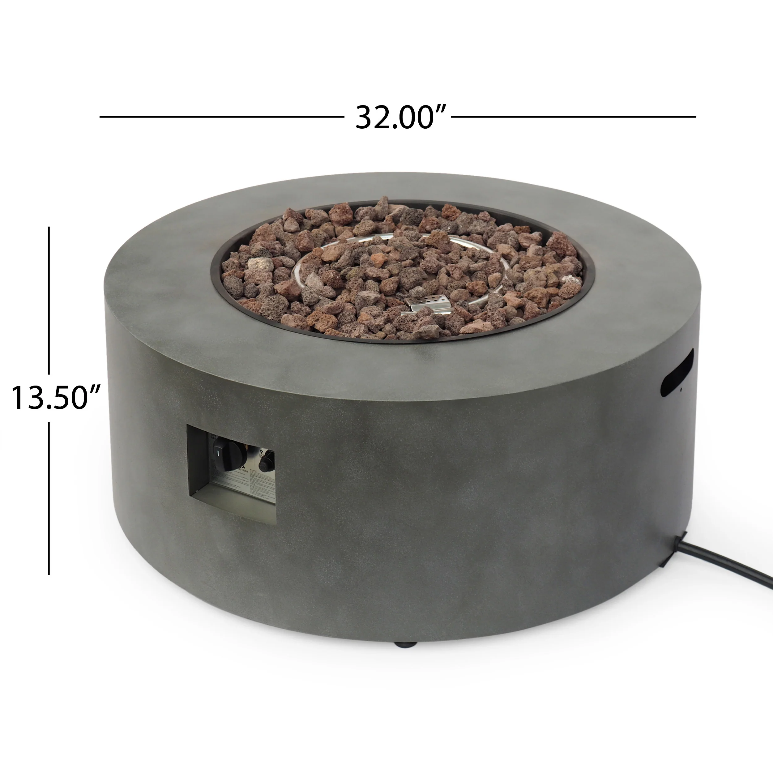 Jasmine Outdoor 40,000 BTU Circular Fire Pit (No Tank Holder) - furnishings