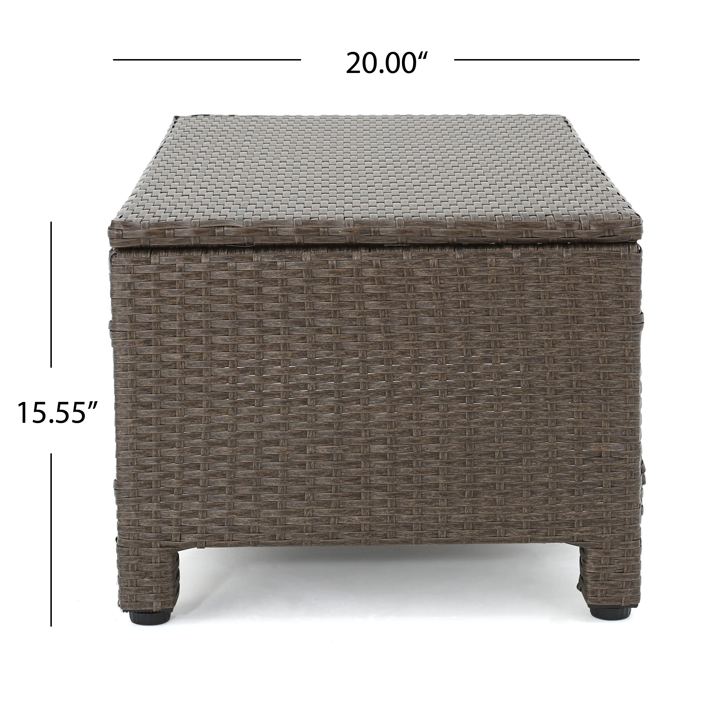 Venice 6-Seater Outdoor Brown PE Wicker Sofa Set with Coffee Table - furnishings