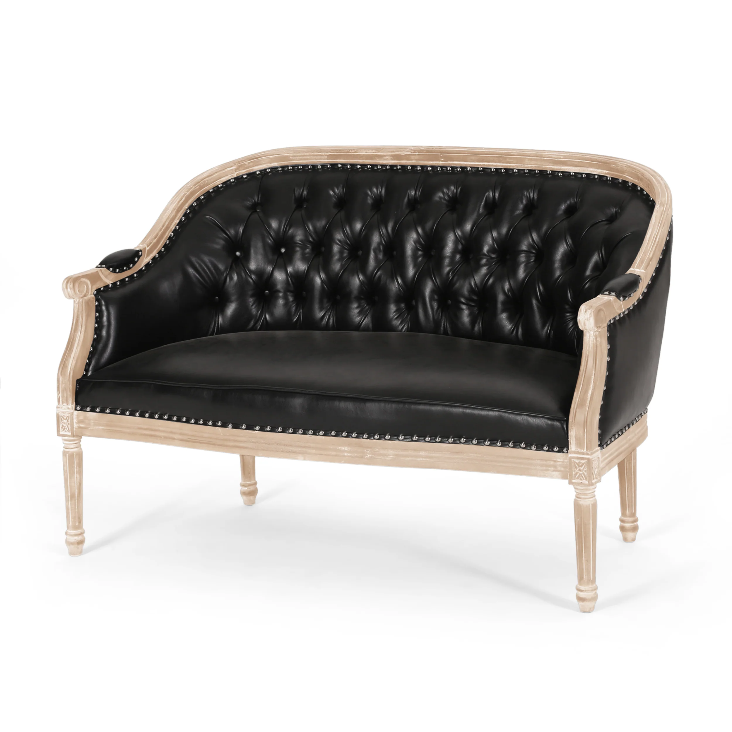Megan Traditional Tufted Upholstered Loveseat - furnishings