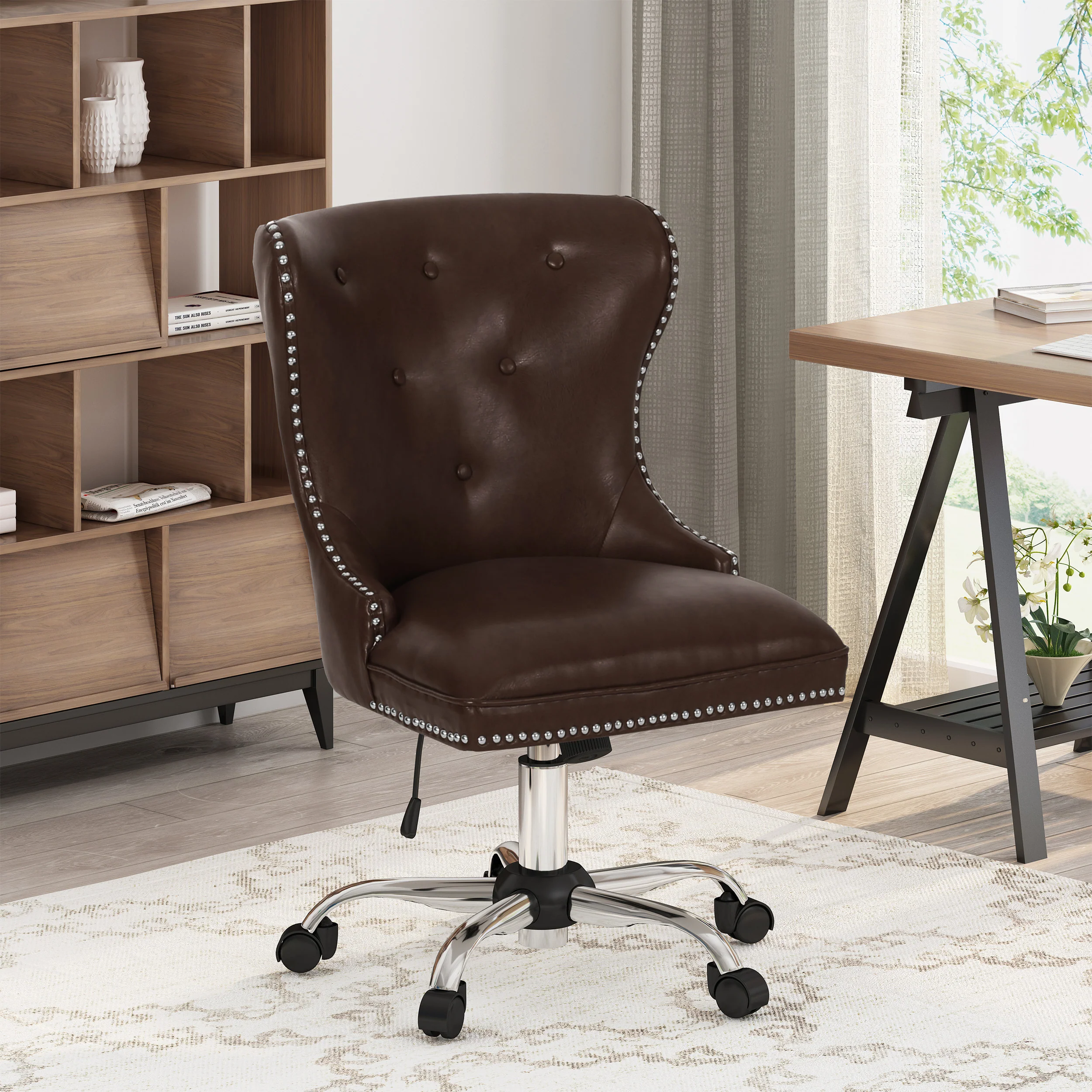 Abagail Contemporary Tufted Swivel Office Chair - furnishings