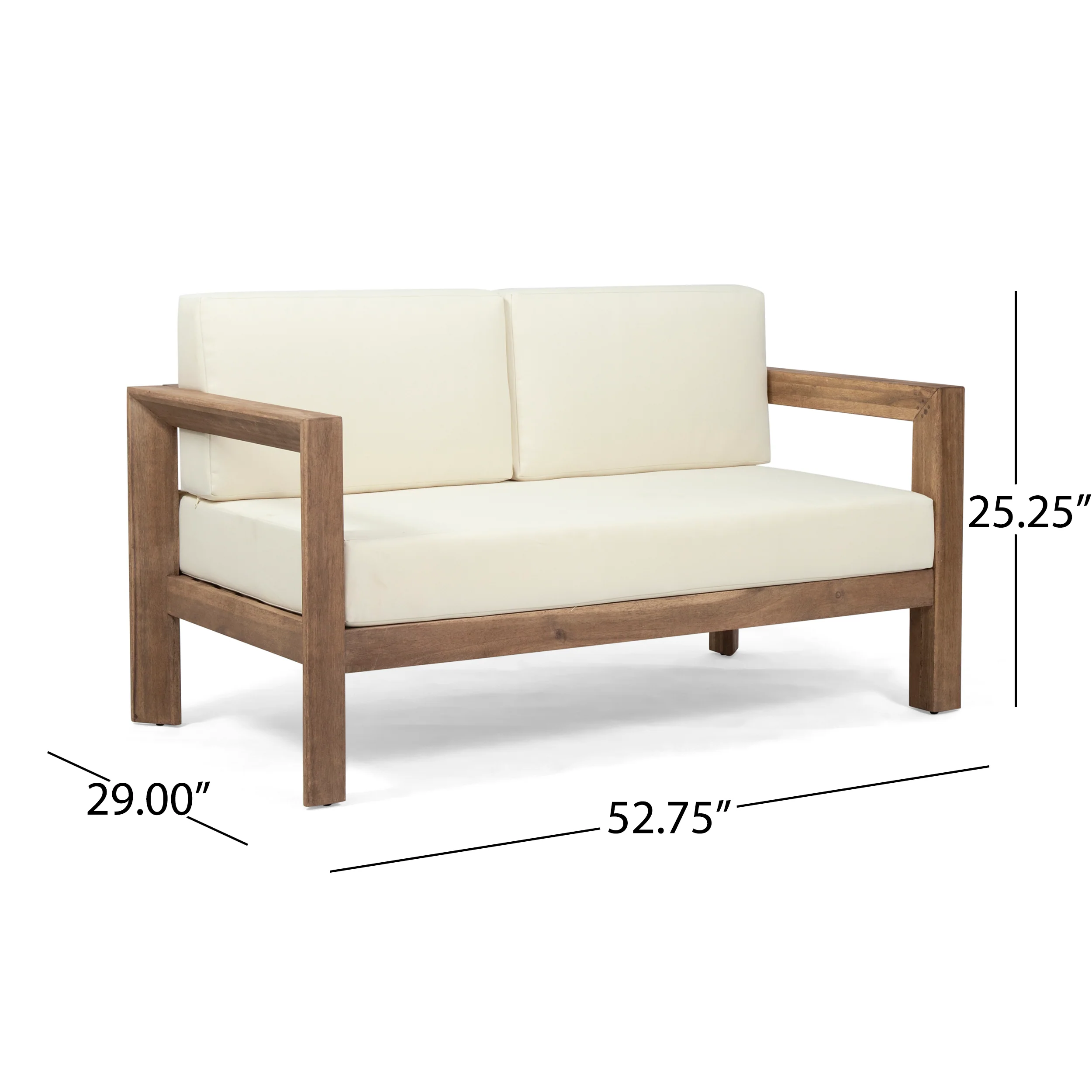 Rosemary Outdoor 4 Seater Acacia Wood Chat Set - furnishings