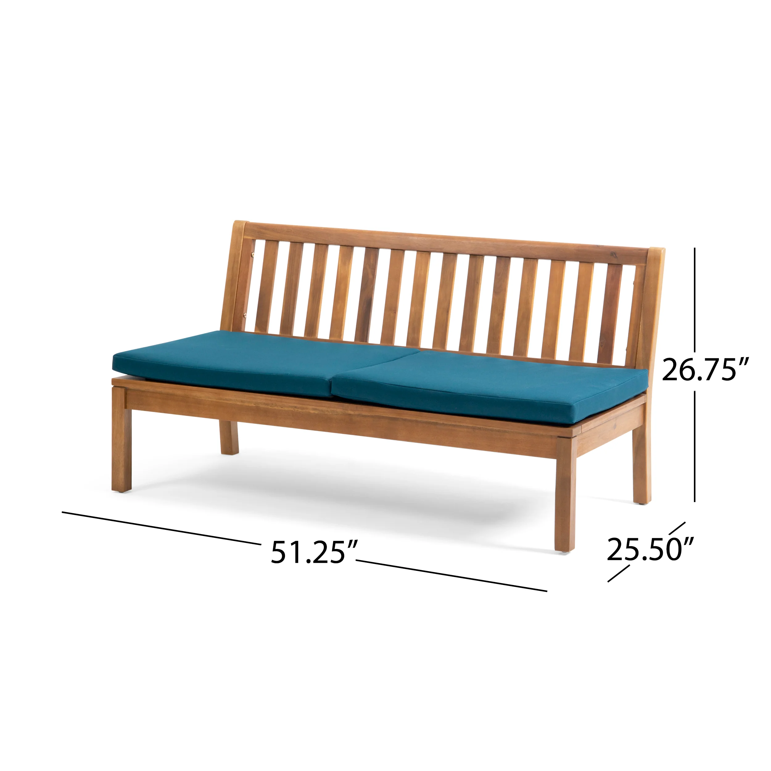 Arth Outdoor Acacia Wood Chat Set with Coffee Table - furnishings
