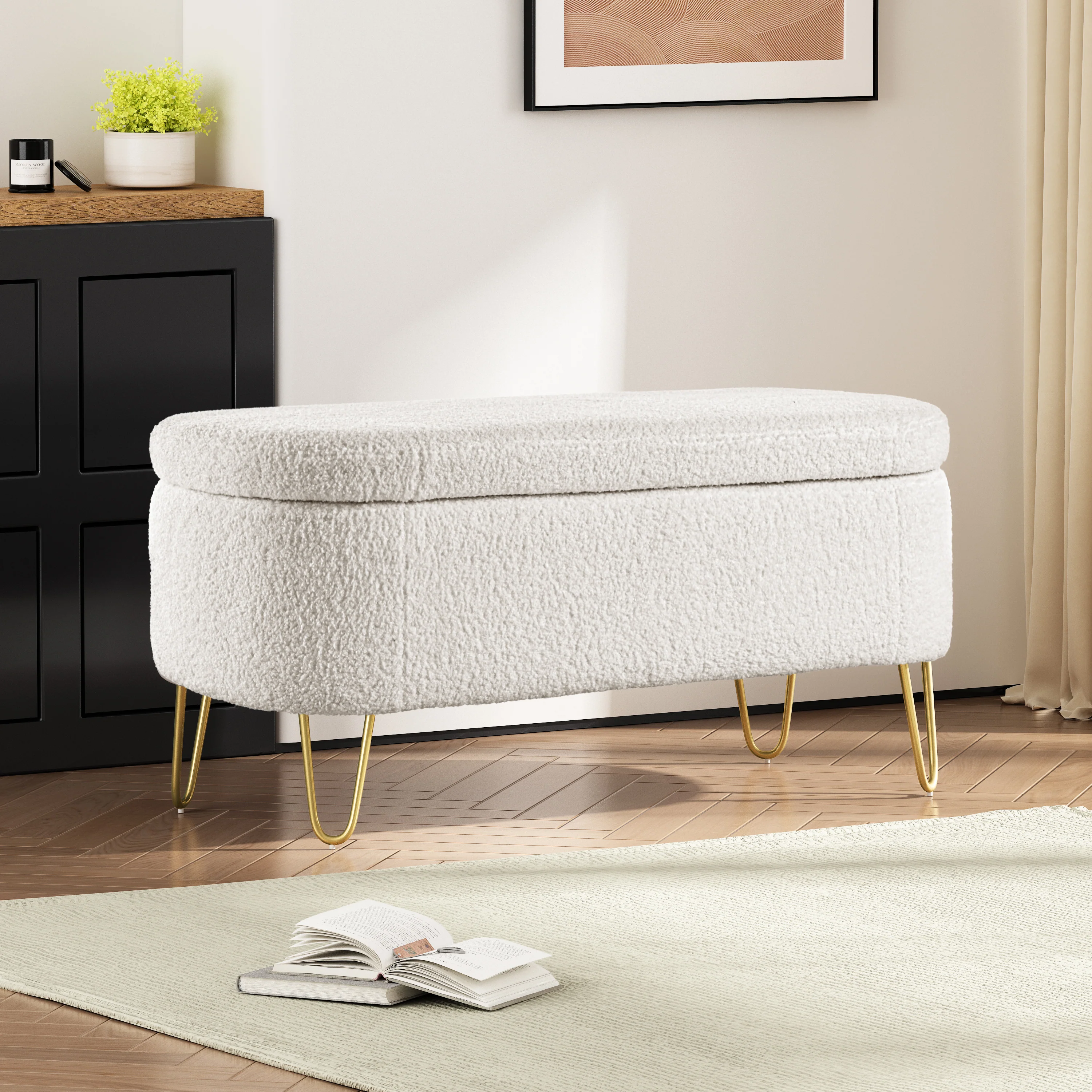 Rabiot Modern Fabirc Ottoman Bench - furnishings