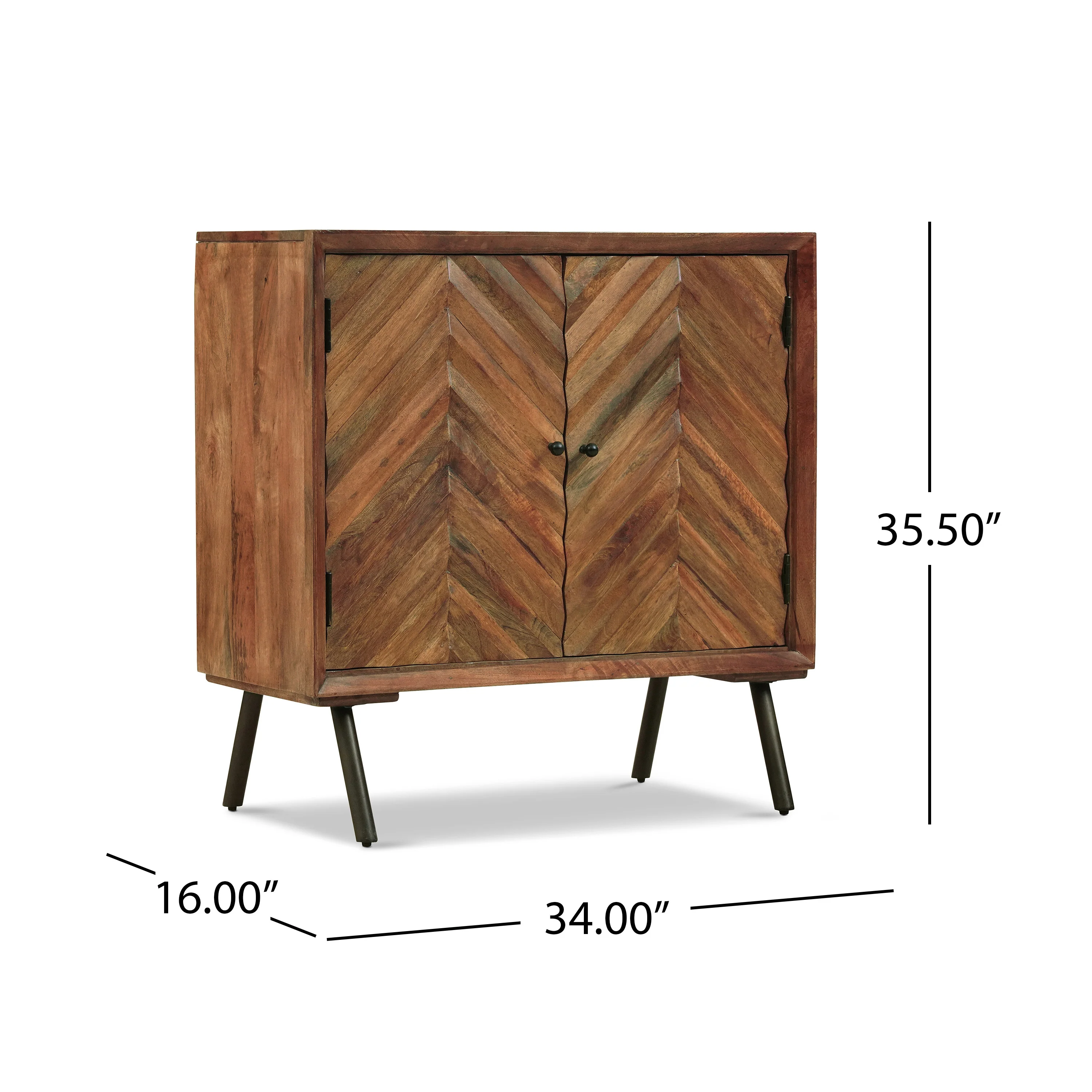 Yordani Mid-Century Modern Handcrafted Mango Wood Sideboard - furnishings