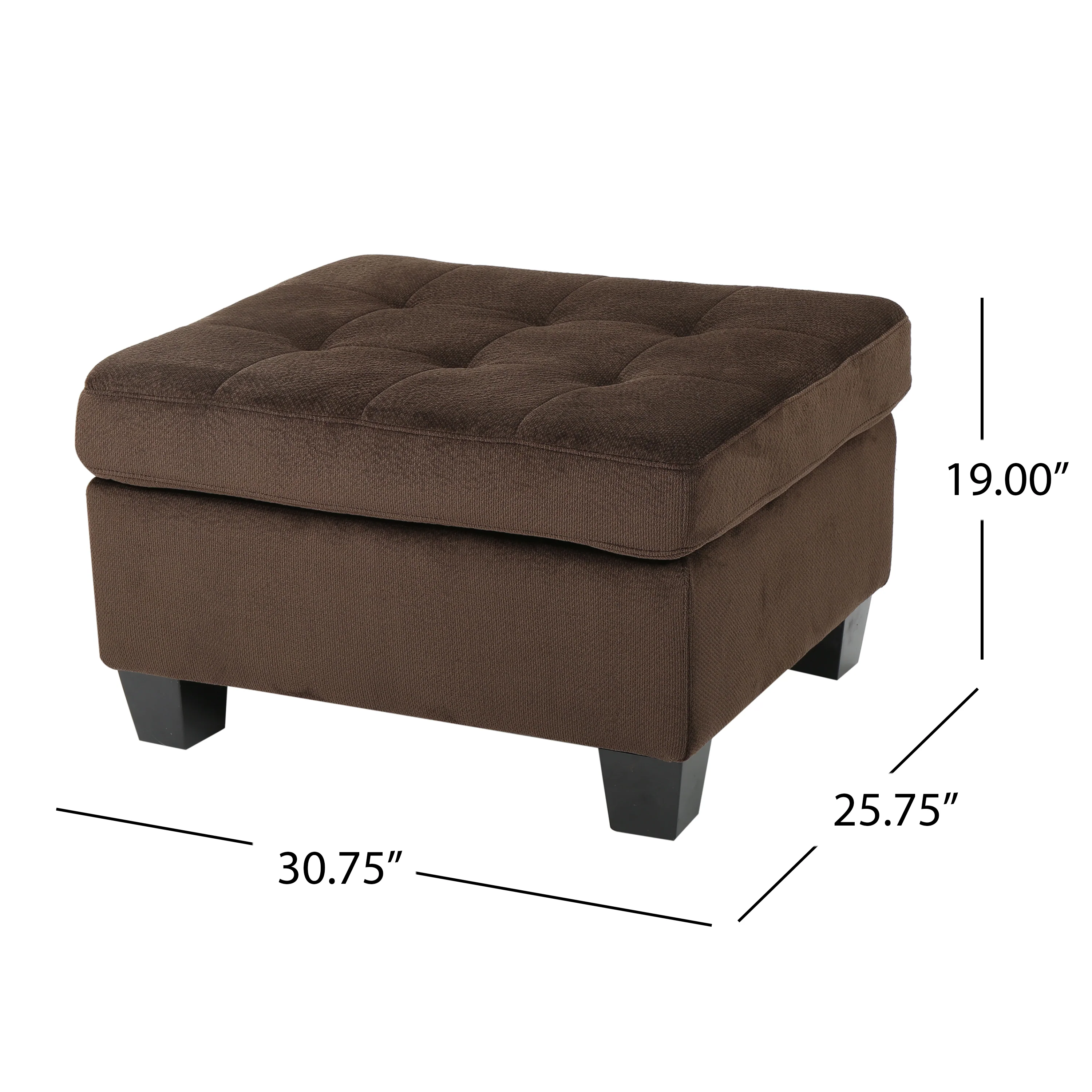 Juliana Fabric Tufted Ottoman - furnishings