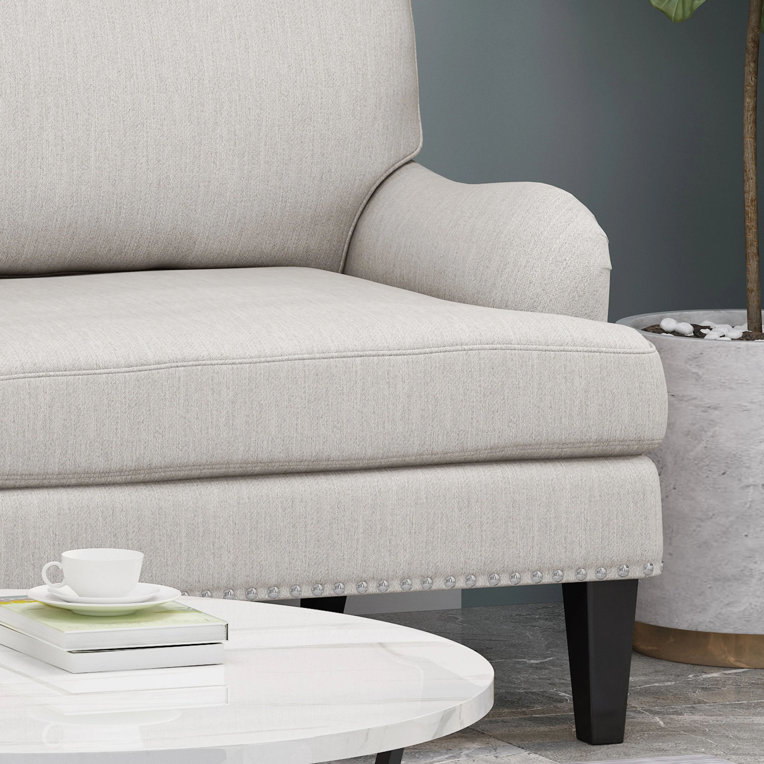 Karsyn Contemporary Fabric Loveseat - furnishings
