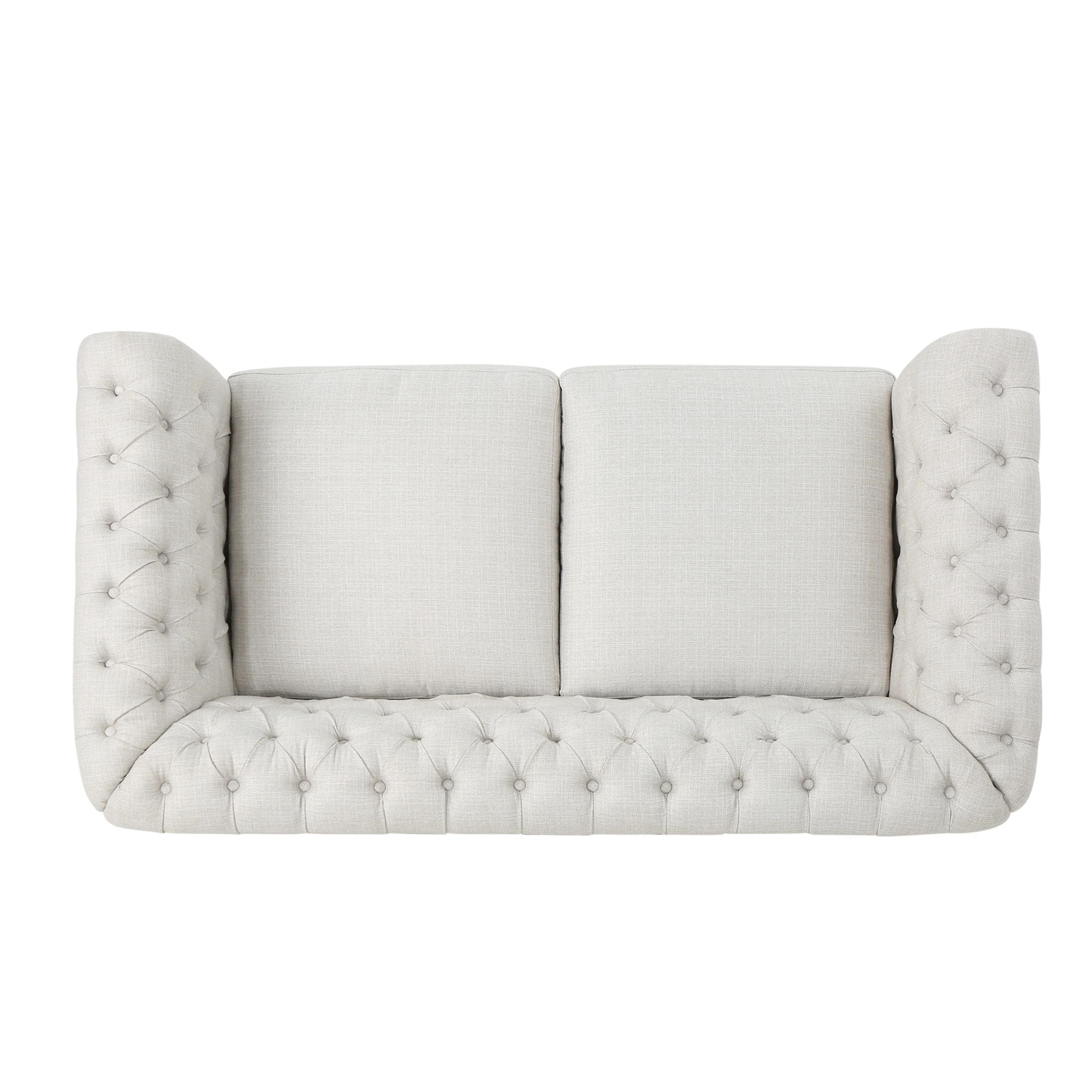 Kyle Traditional Chesterfield Fabric Loveseat Sofa - furnishings