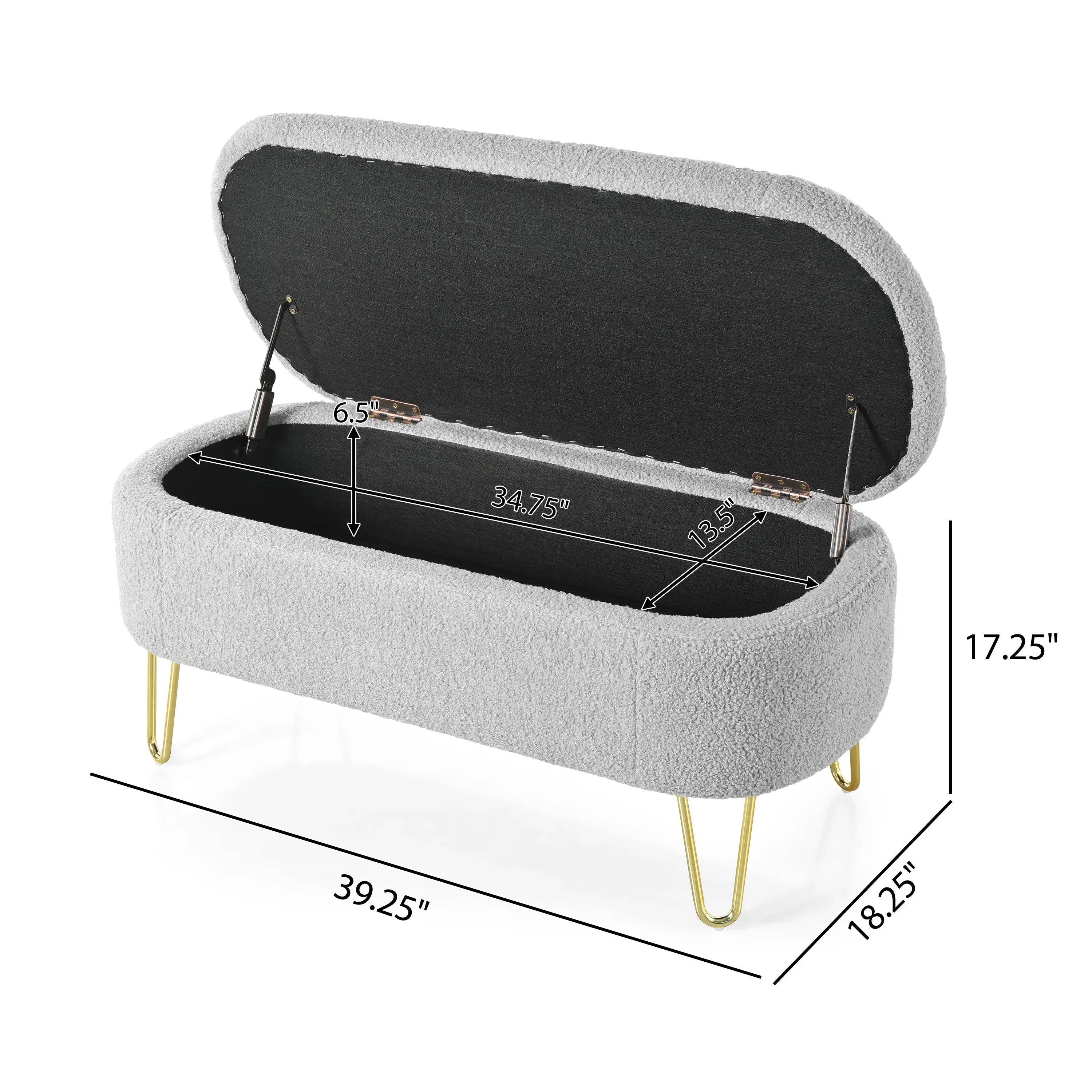 Rabiot Modern Fabirc Ottoman Bench - furnishings