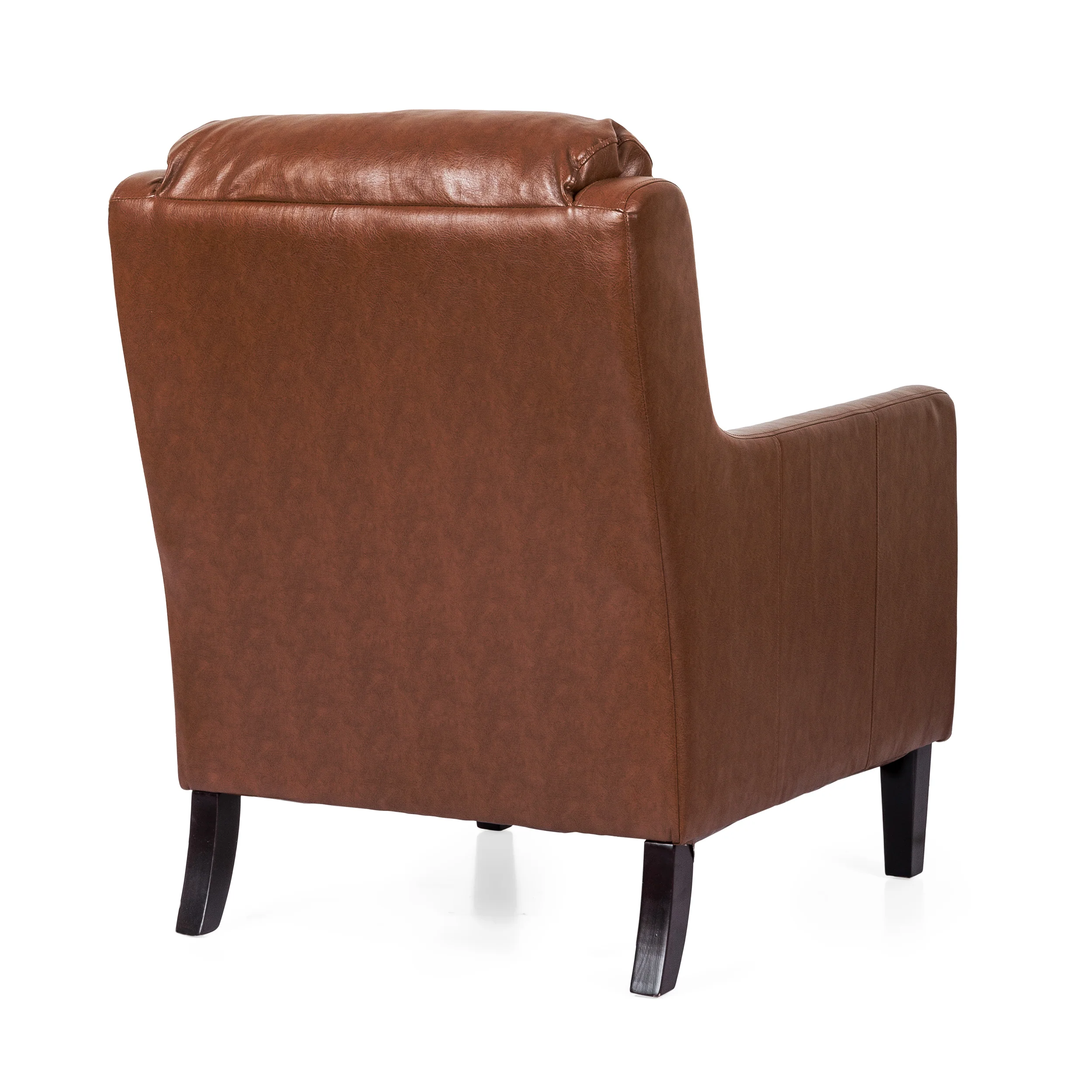 Baden Contemporary Pillow Tufted Faux Leather Club Chair - furnishings