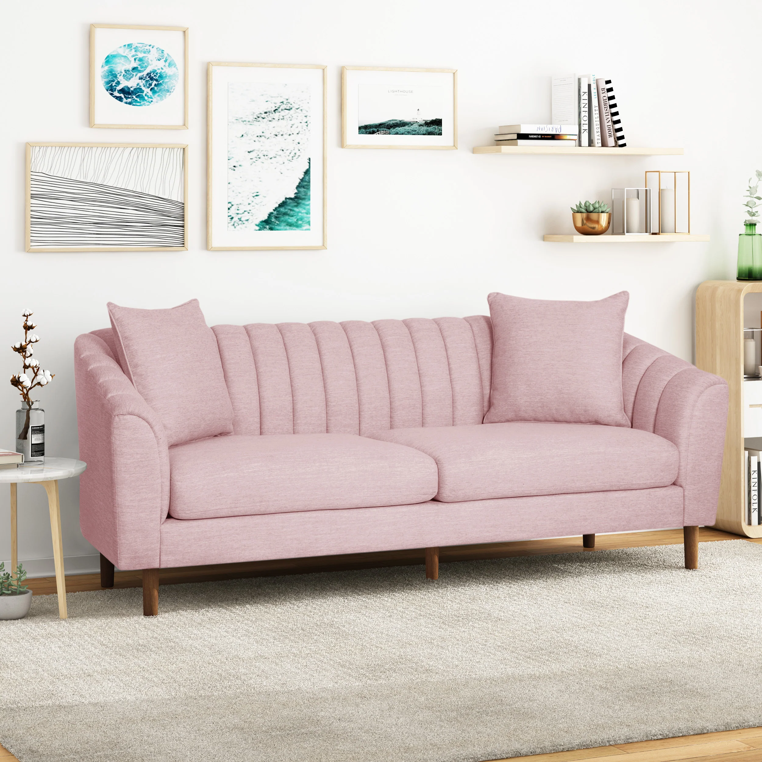 Jeannie Contemporary Fabric 3 Seater Sofa - furnishings