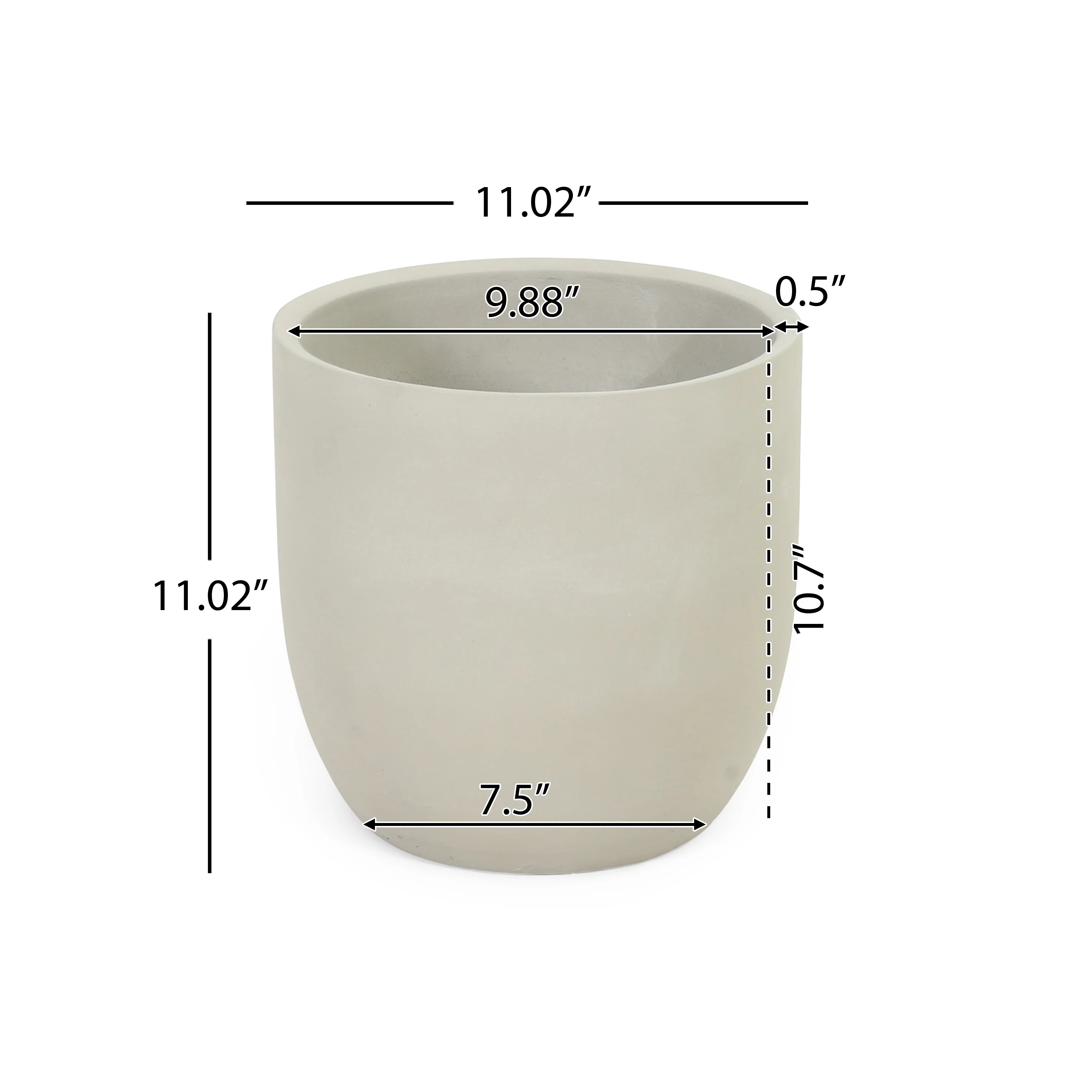 Rochelle Outdoor Lightweight Concrete Planter - furnishings