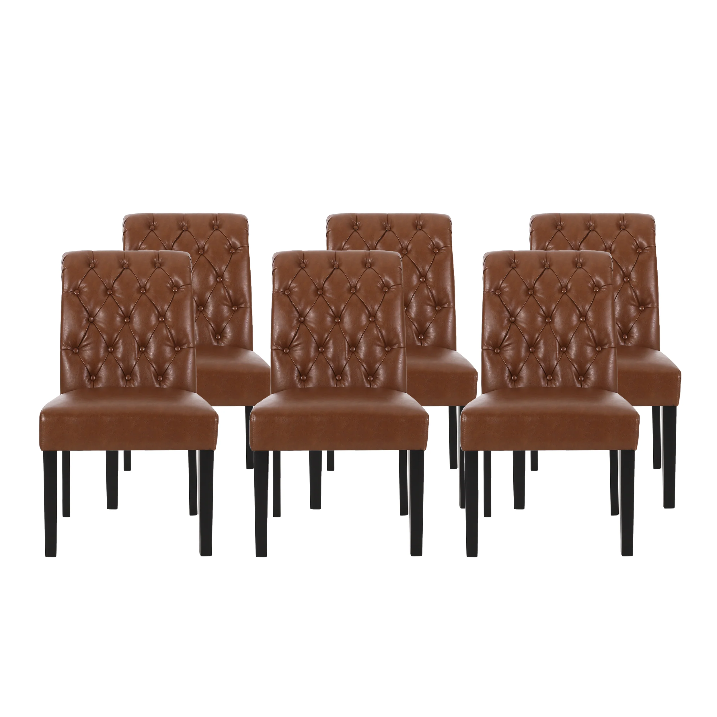 Emerson Contemporary Tufted Rolltop Dining Chairs, Set of 6 - furnishings