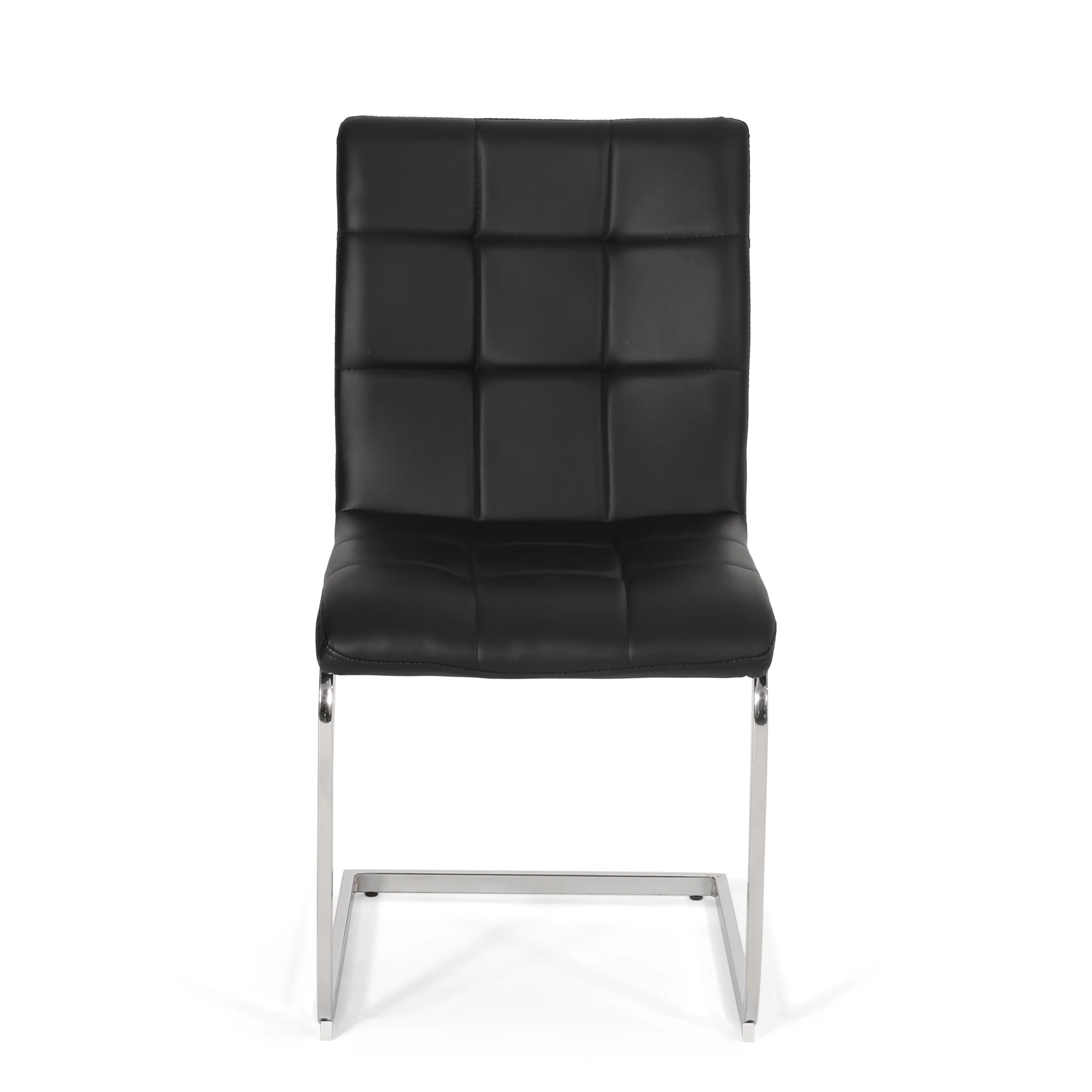 Benner Modern Upholstered Waffle Stitch Dining Chairs, Set of 2 - furnishings