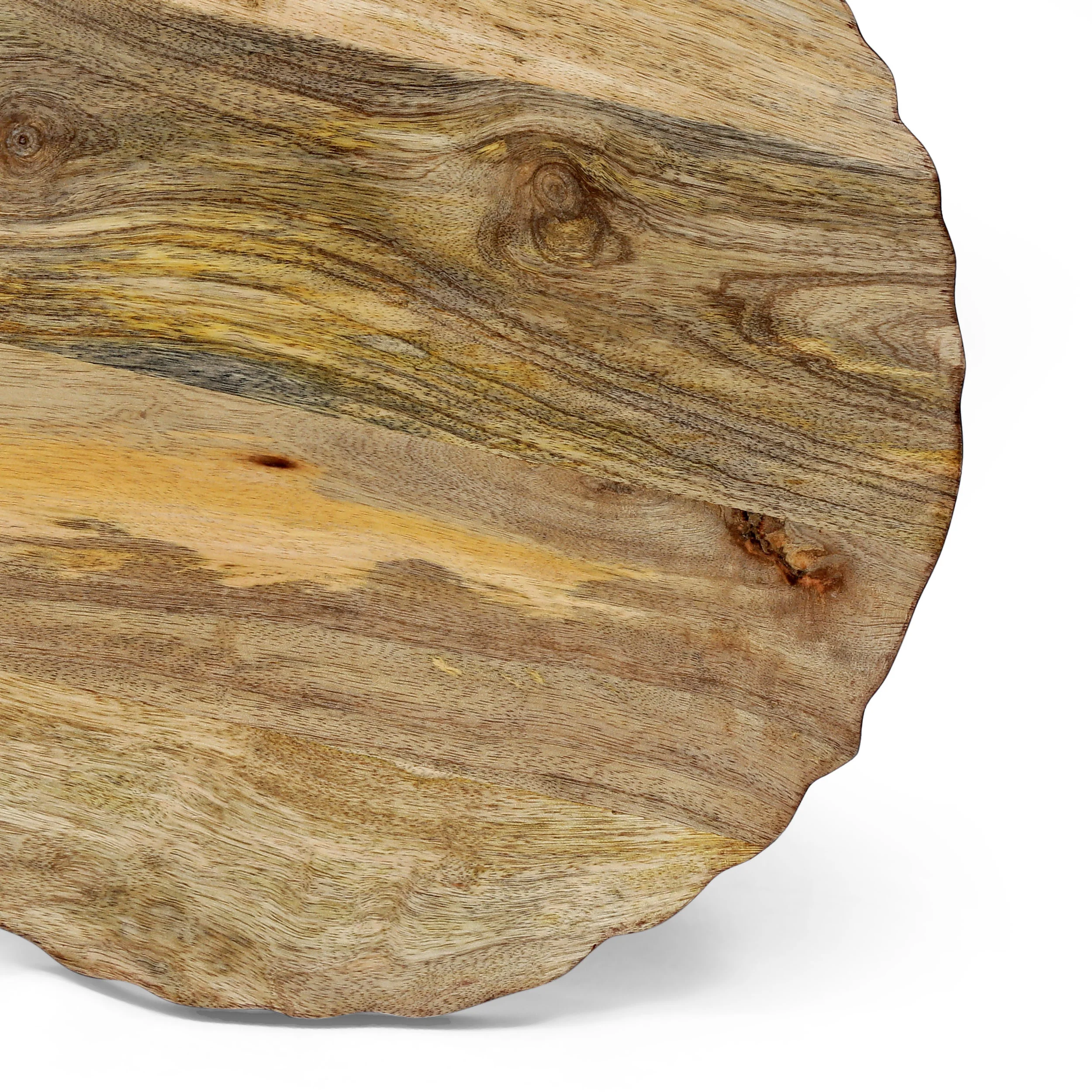 Perry Handcrafted Boho Mango Wood End Table - furnishings