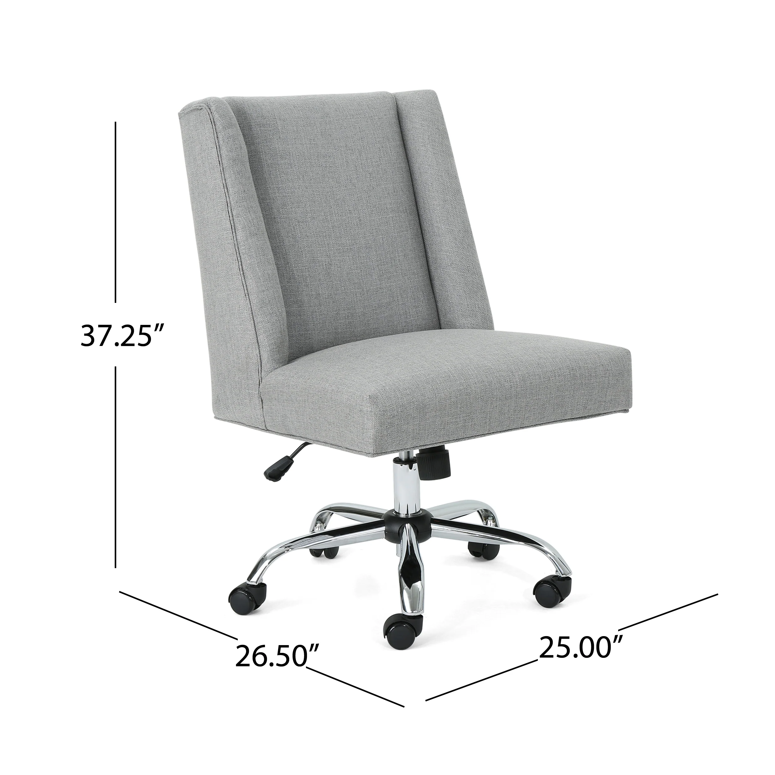 Tucker Adjustable Seat Height Home Office Chair w/ Casters - furnishings