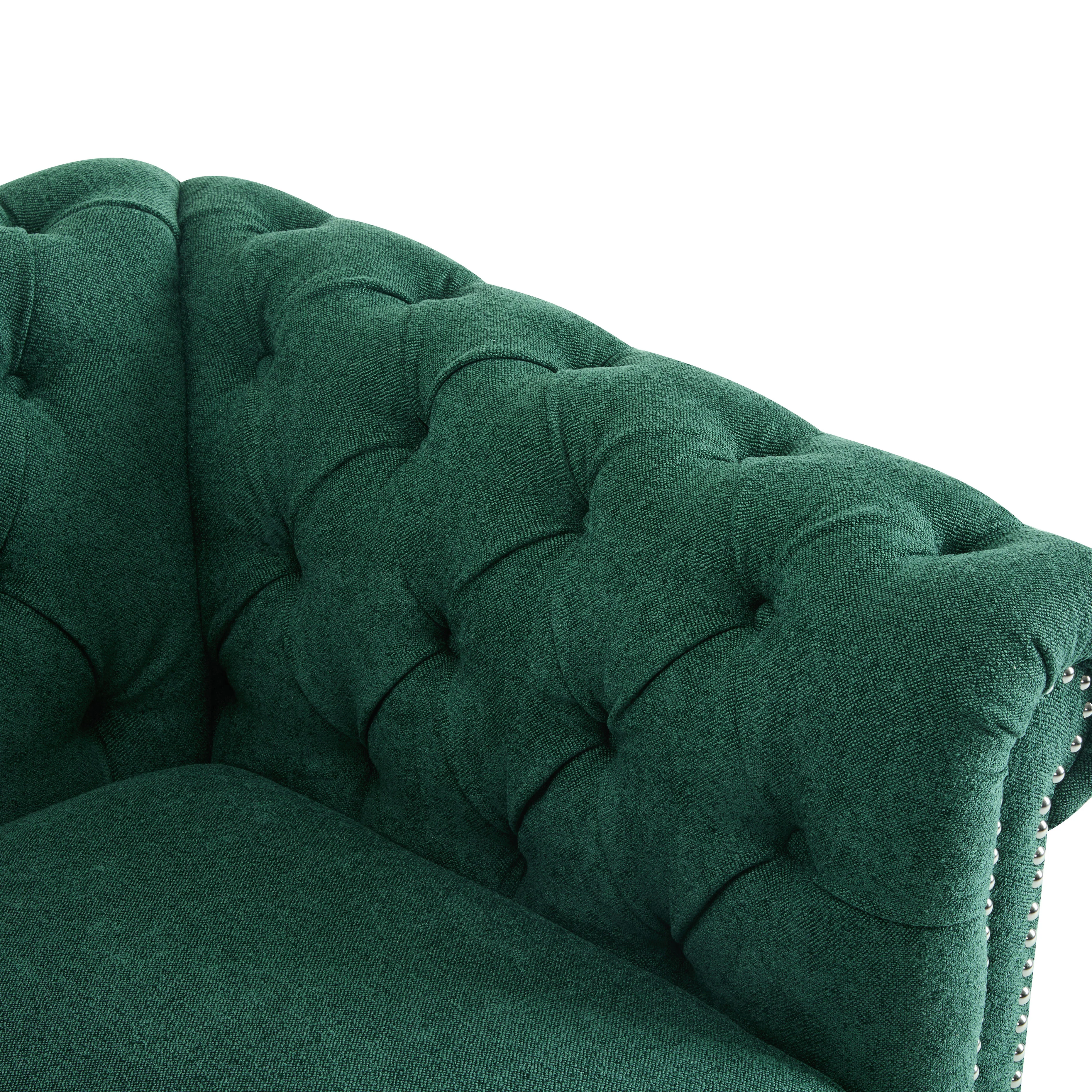 Lily Upholstered Tufted Chesterfield Swivel Club Chair - furnishings