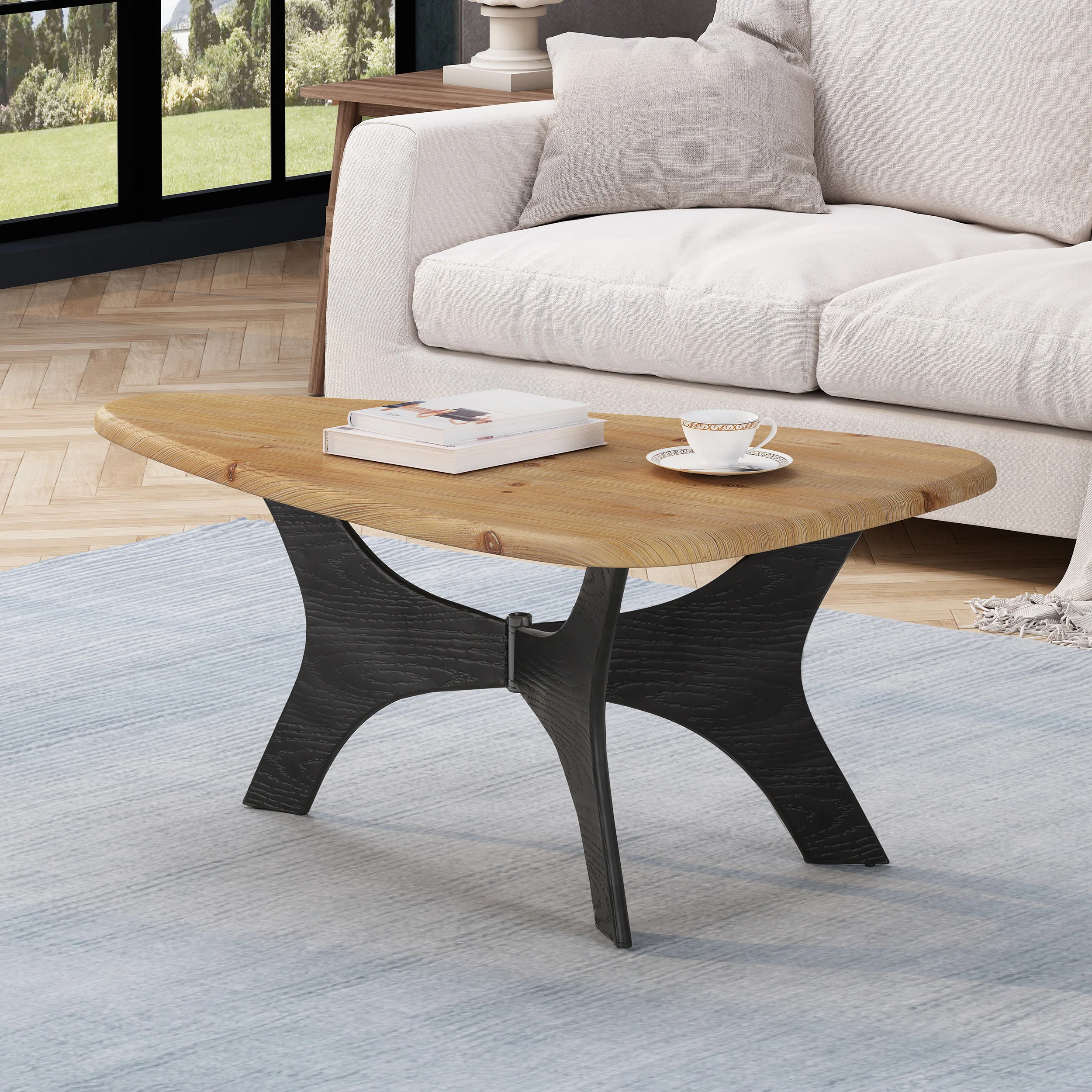 Zaylen Modern Industrial Guitar Pick Coffee Table - furnishings