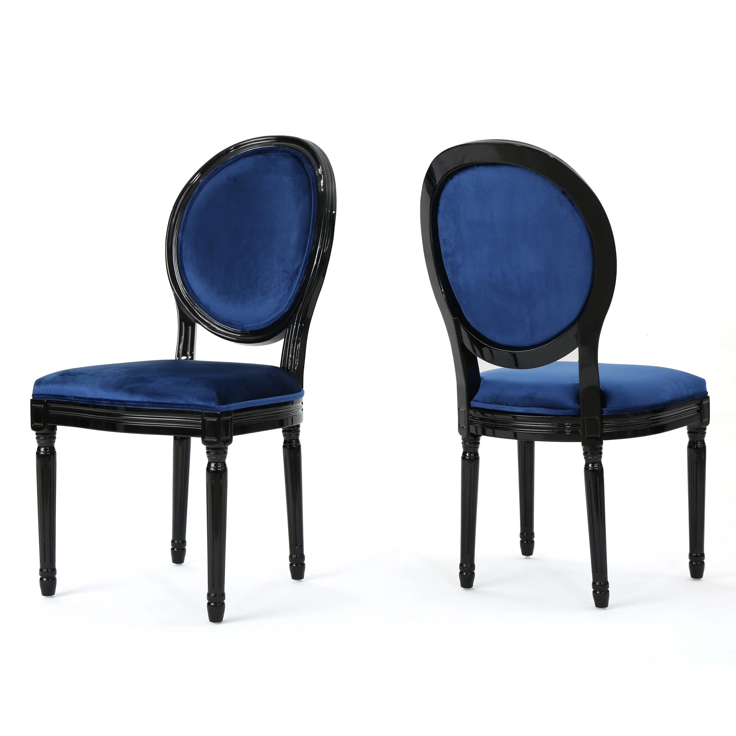 Phinnaeus Contemporary Velvet Dining Chairs (Set of 2) - furnishings