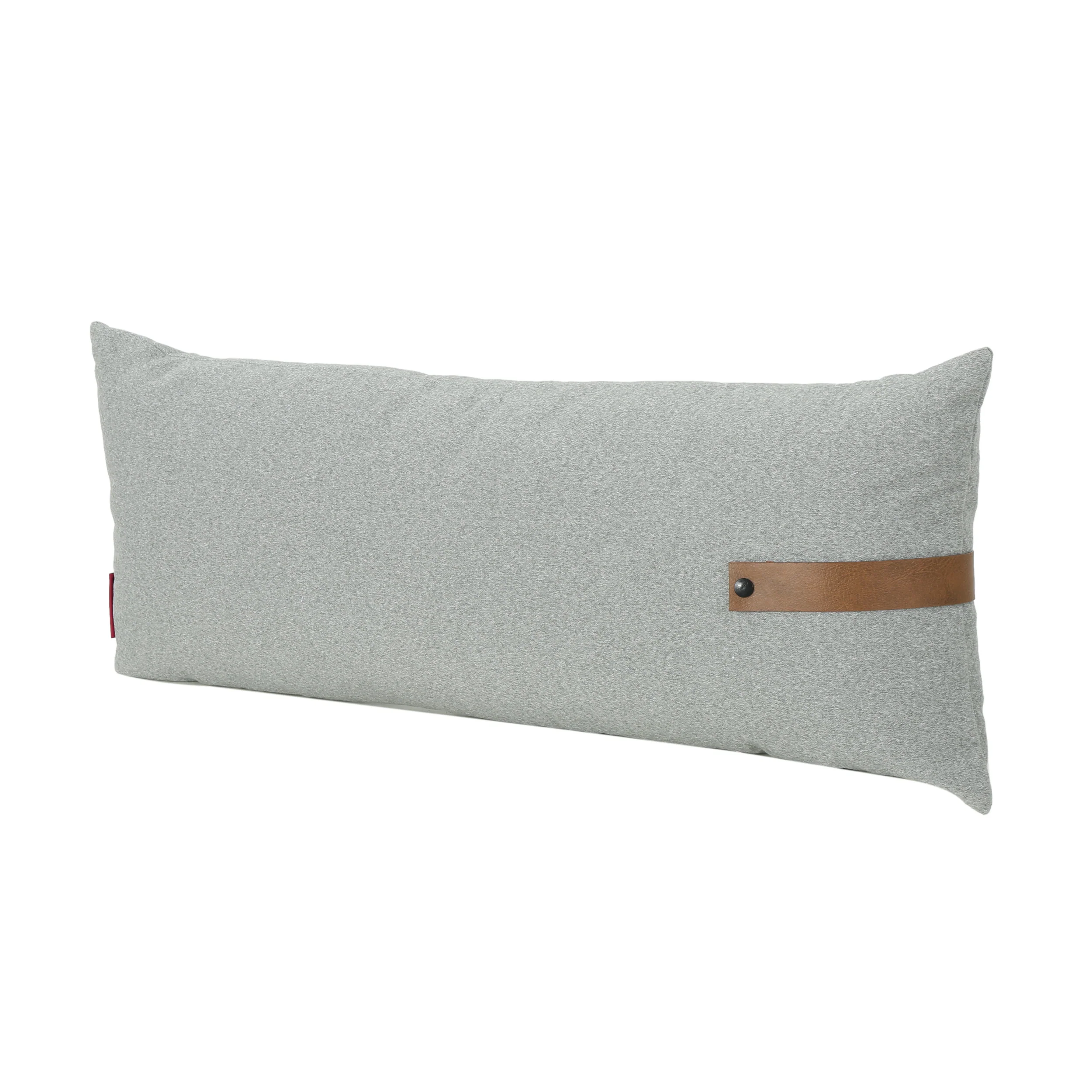 Dunn Mid Century Rectangular Fabric Pillow with Faux Leather Strap (Set of 2) - furnishings
