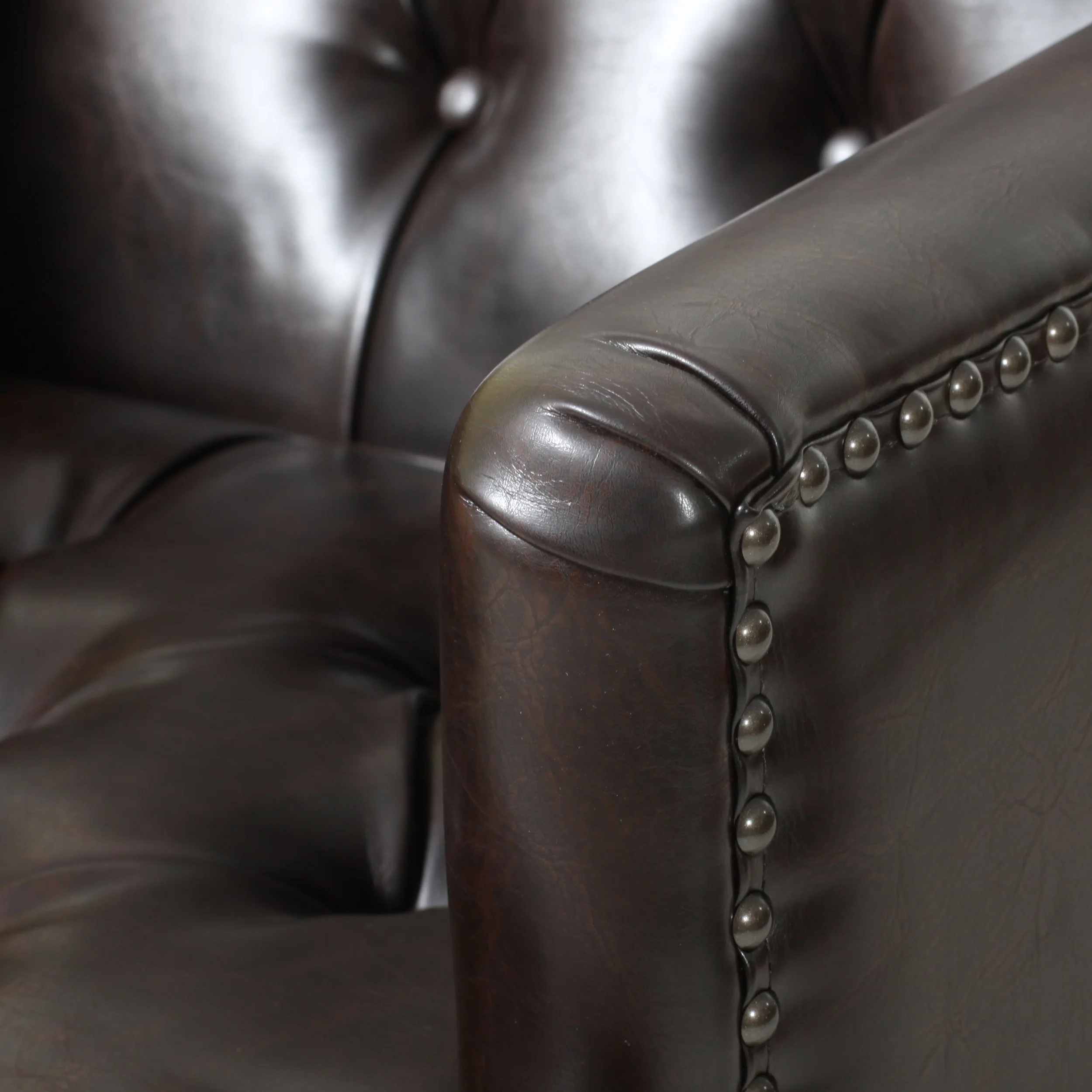 Medford Brown Leather Club Chair - furnishings