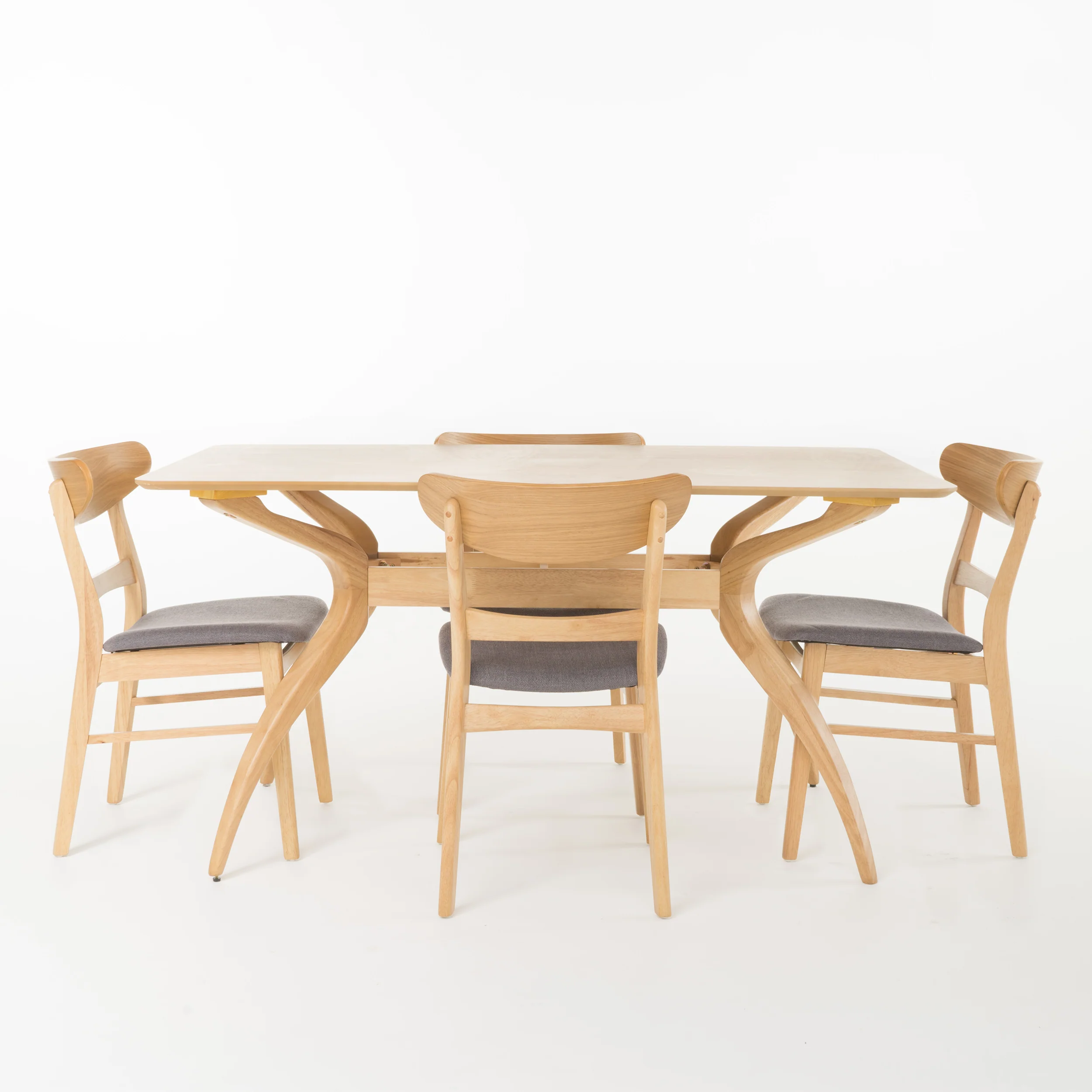 Isador Mid-Century Modern 5 Piece Dining Set - furnishings