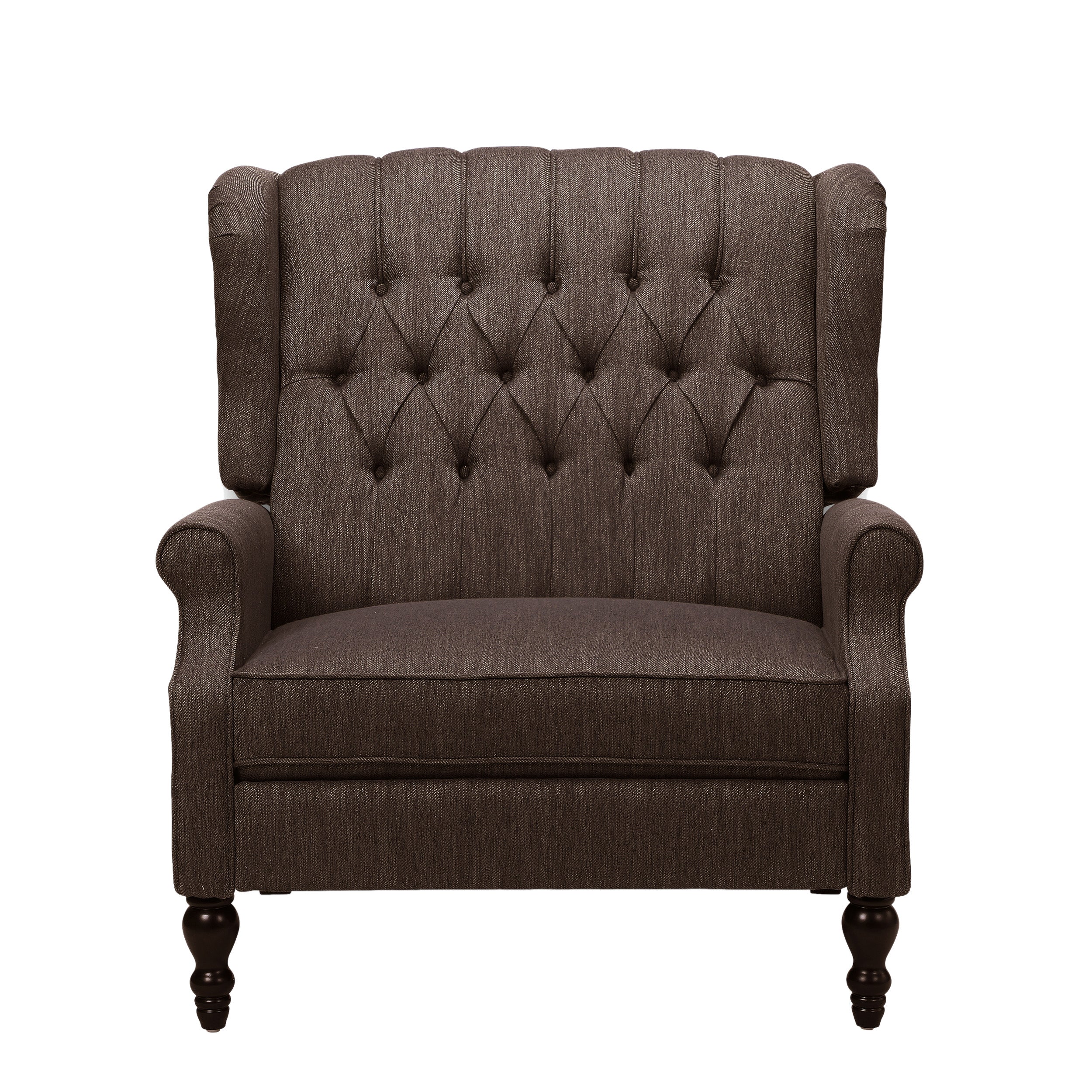 Salome Oversized Tufted Wingback Fabric Push Back Recliner - furnishings