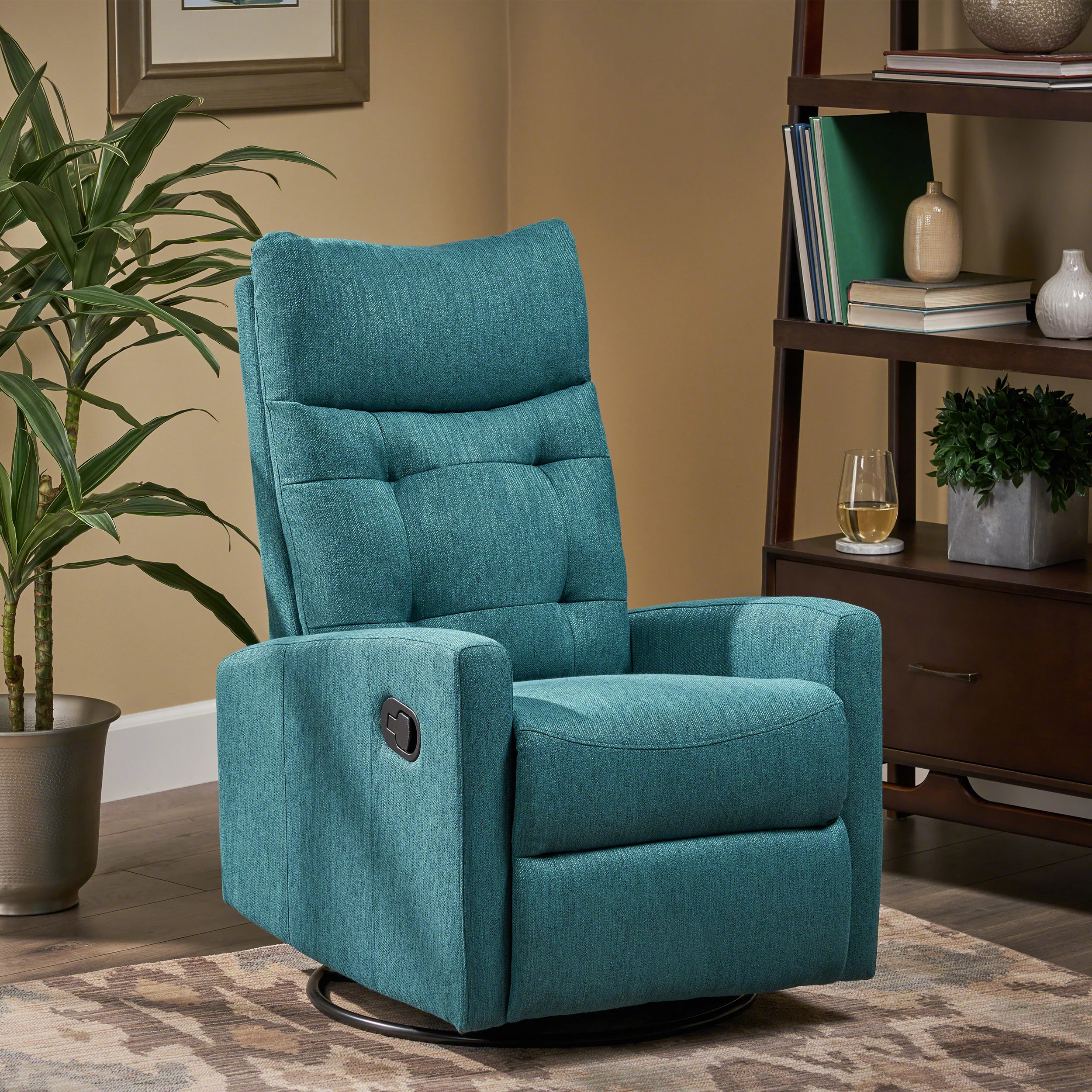 Ishtar Contemporary Glider Swivel Push Back Nursery Recliner - furnishings