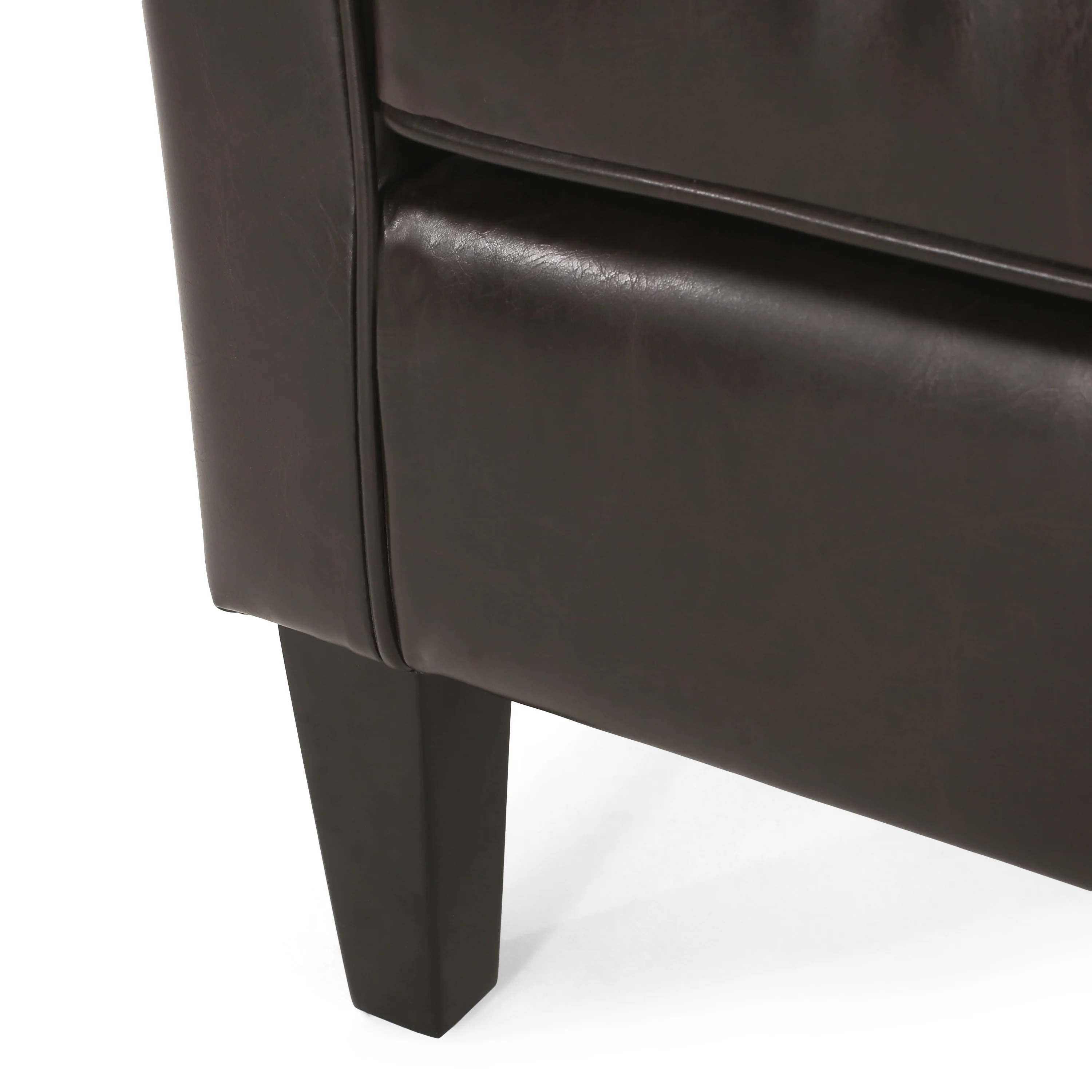Gelston Brown Leather Club Chair - furnishings