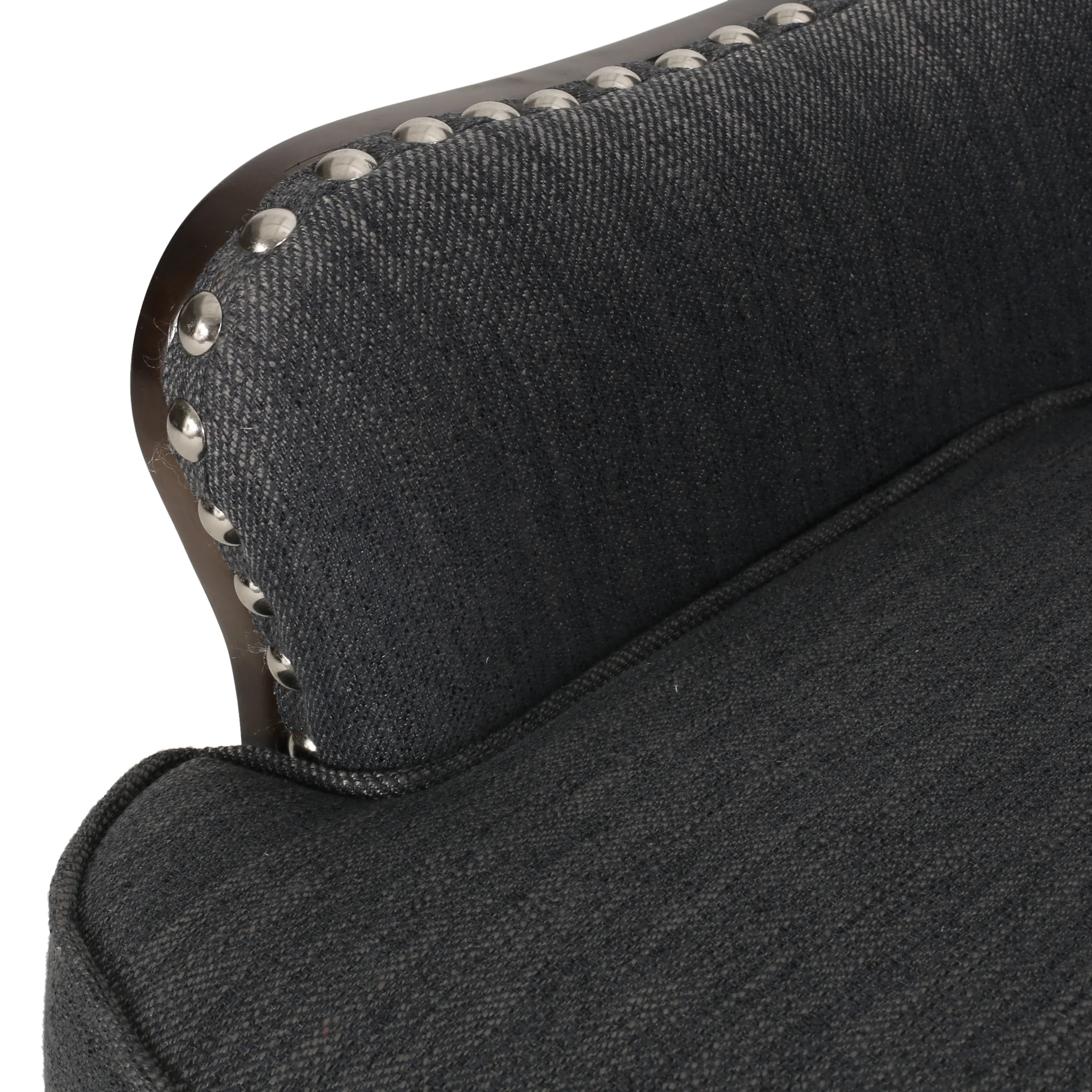 Jett Contemporary Upholstered Accent Chair with Nailhead Trim - furnishings