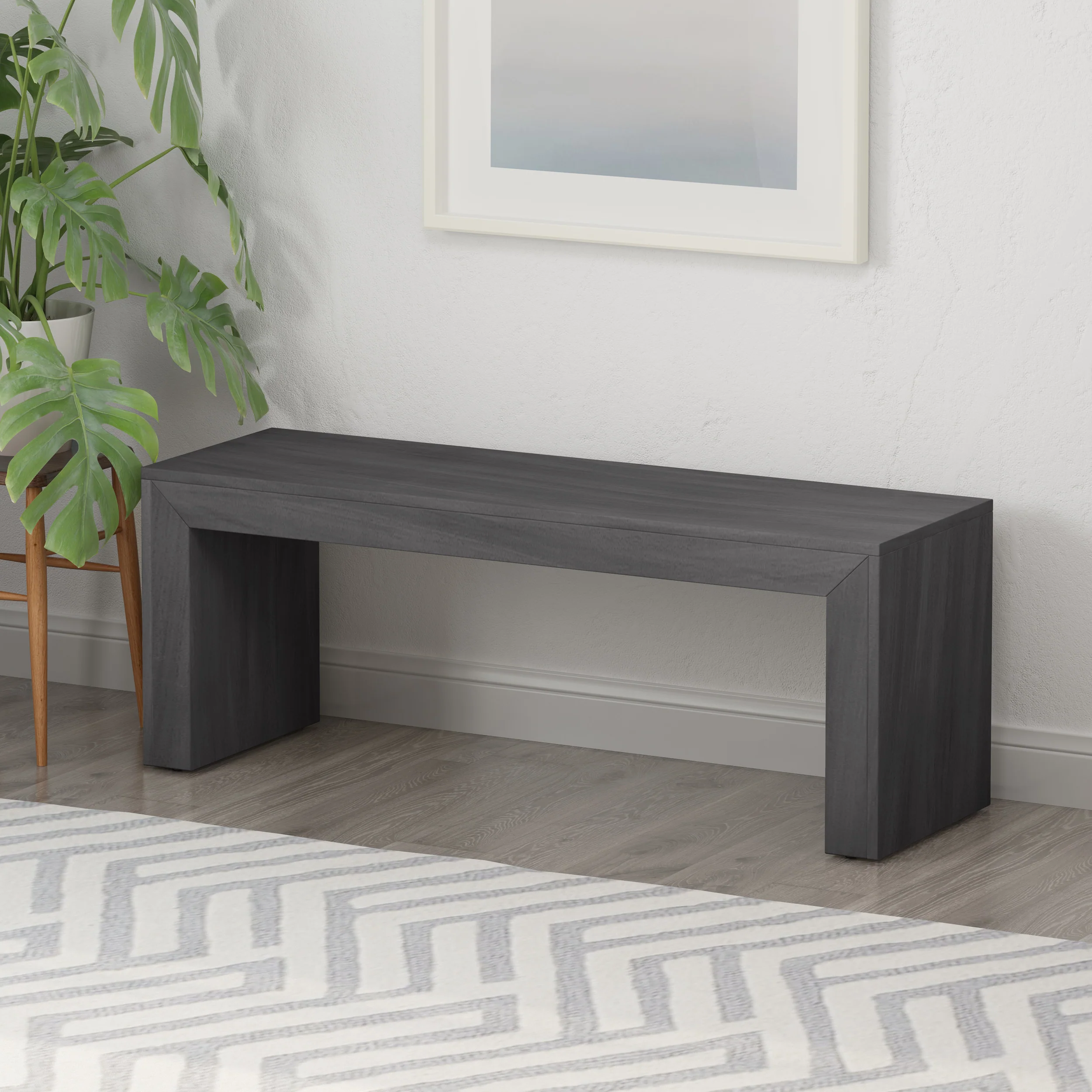 Anillo Rustic Acacia Wood Dining Bench - furnishings