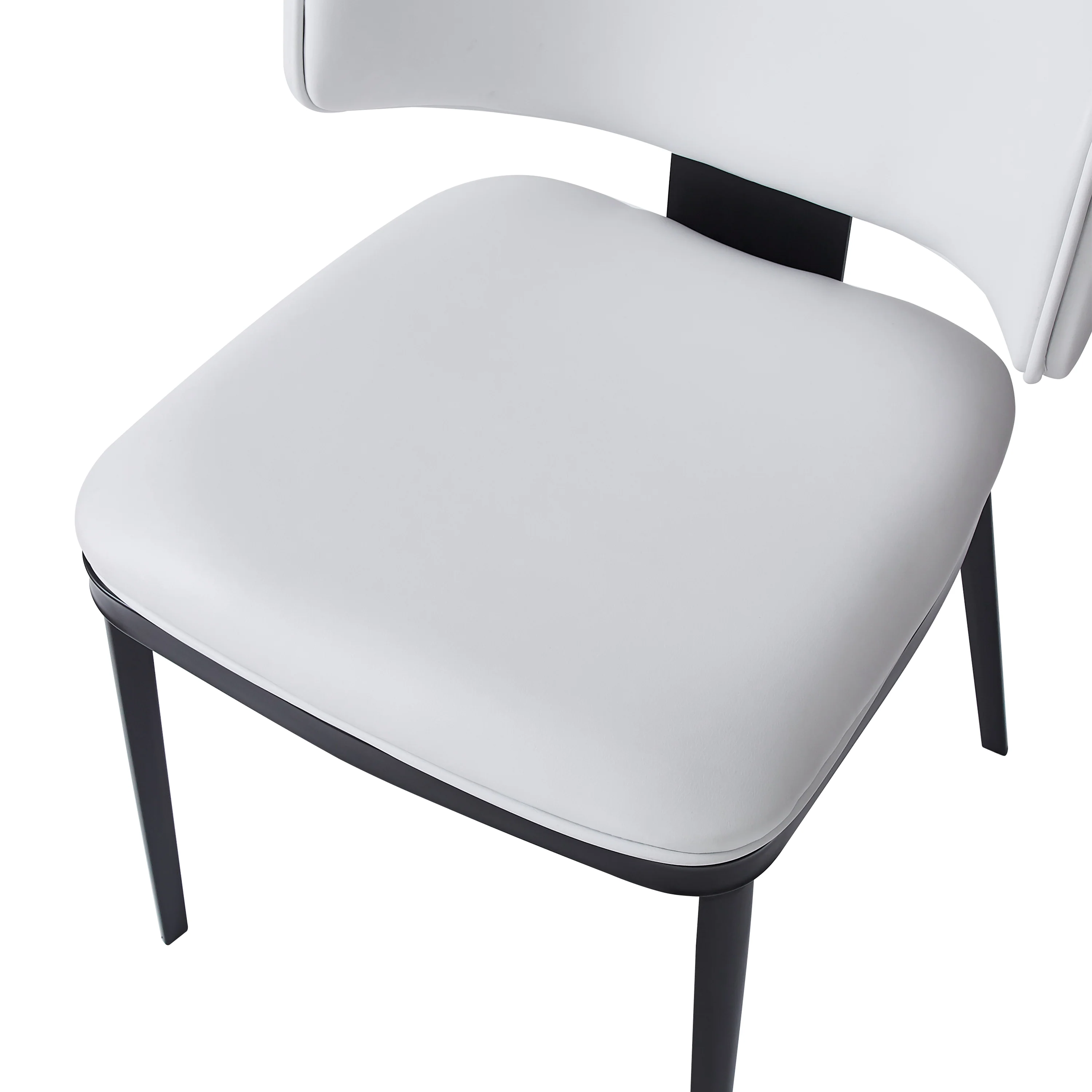 Lunare Modern PU Leather Upholstered Dining Chairs, Set of 2 - furnishings