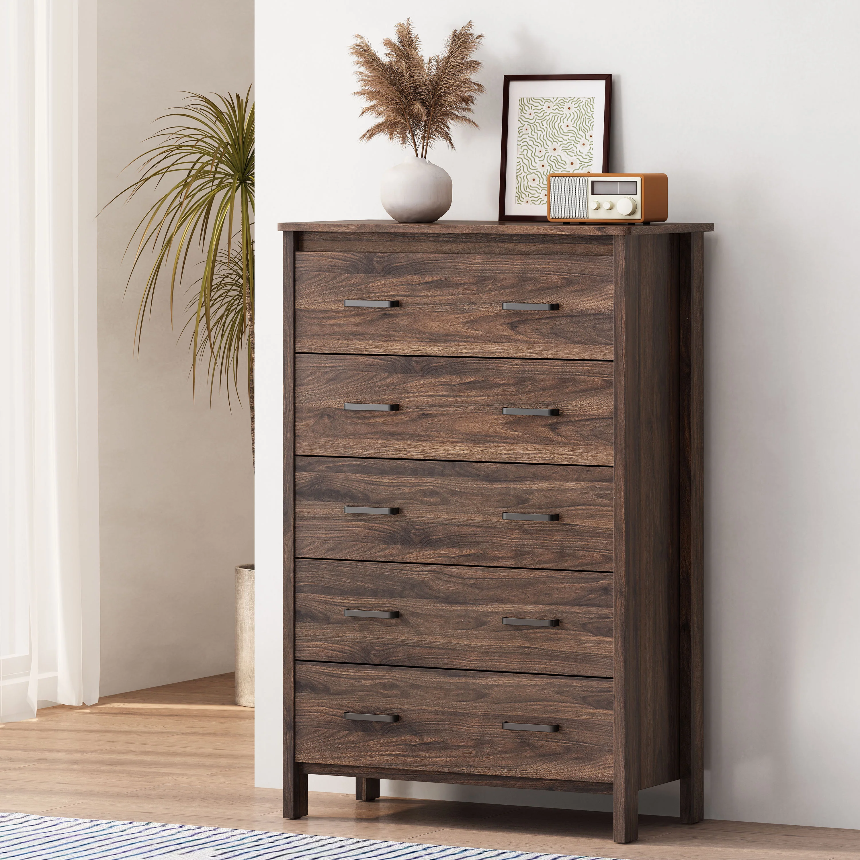 Titeca Contemporary 5 Drawer Chest - furnishings