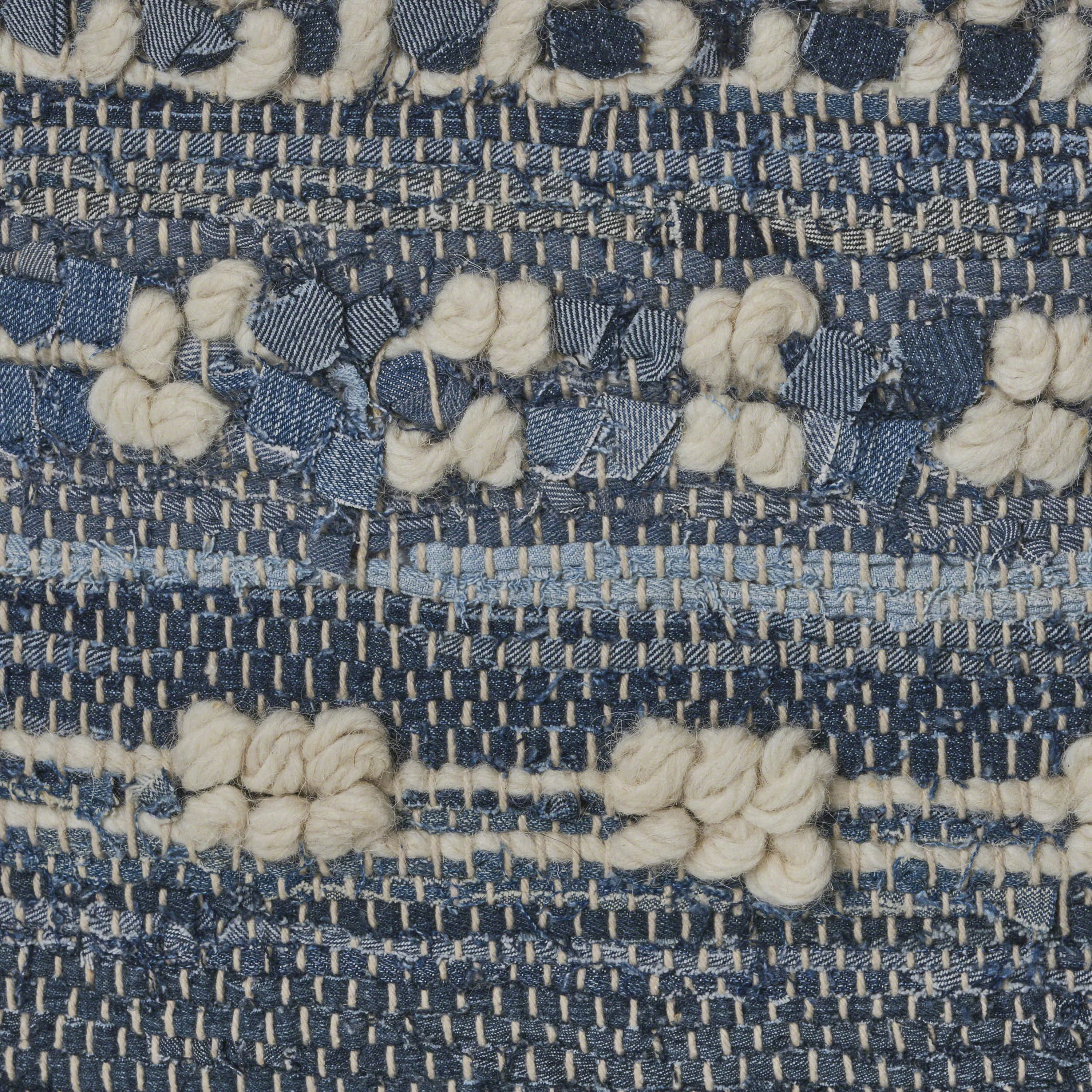 Storey Handcrafted Boho Denim and Fabric Pillow - furnishings