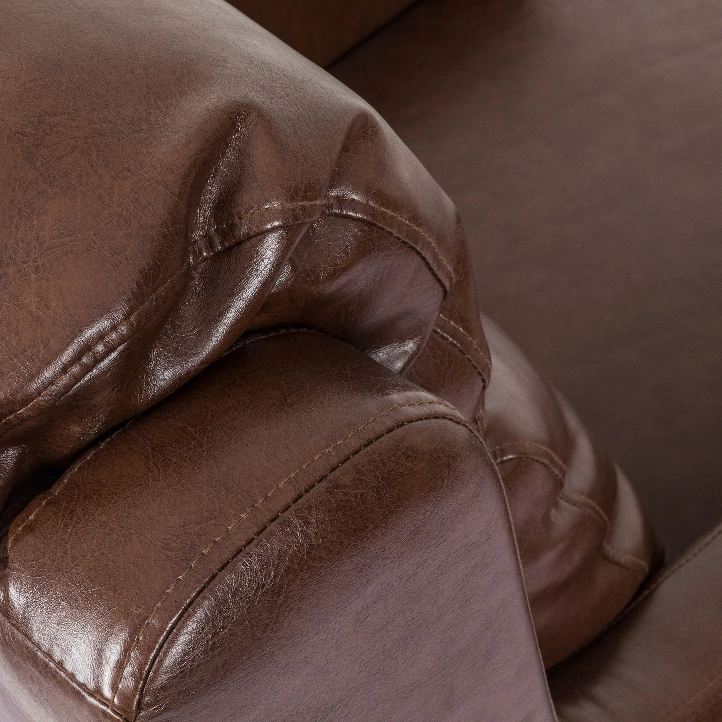 Baden Contemporary Pillow Tufted Faux Leather Club Chair - furnishings