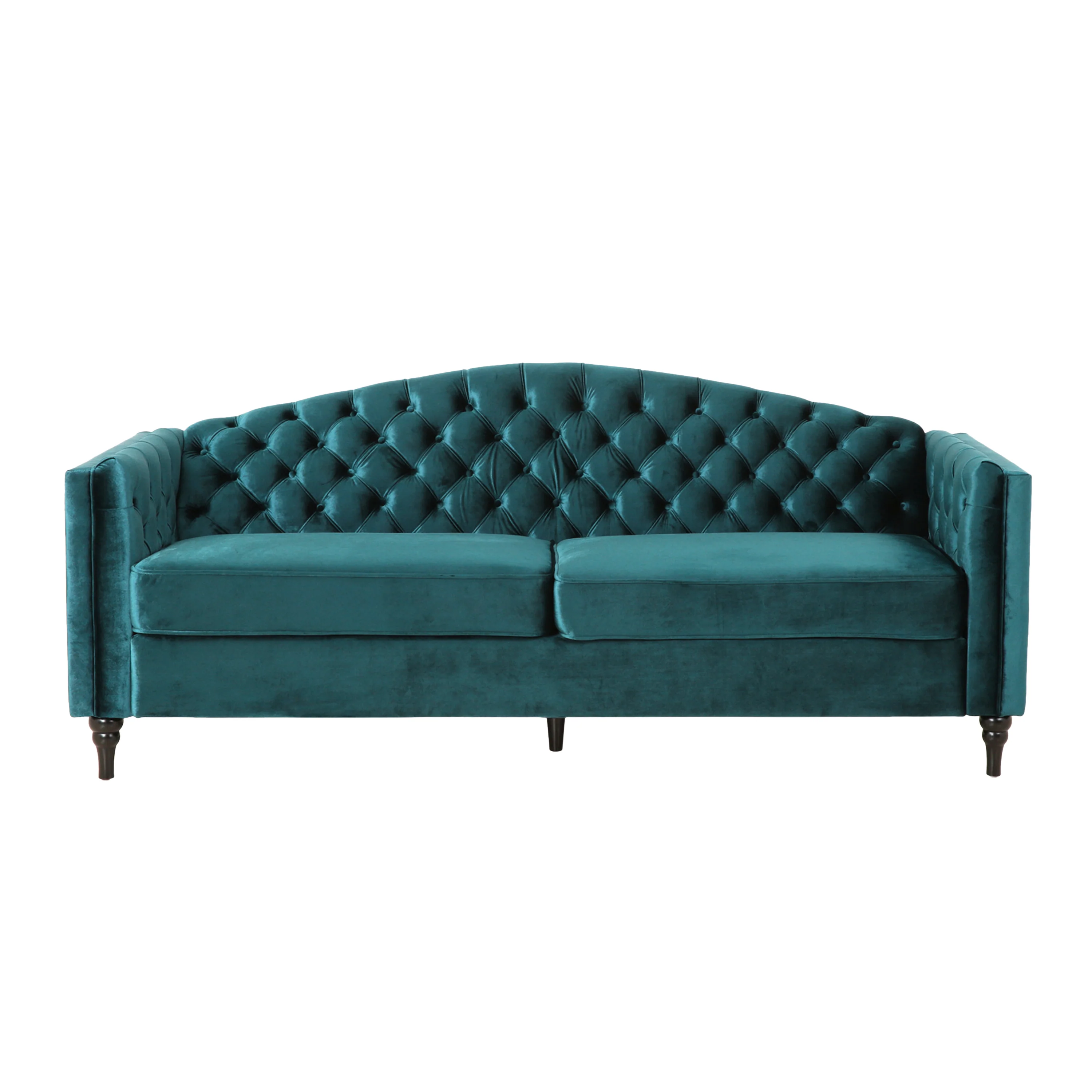 Darionna Glam Button Tufted Velvet 3 Seater Sofa - furnishings