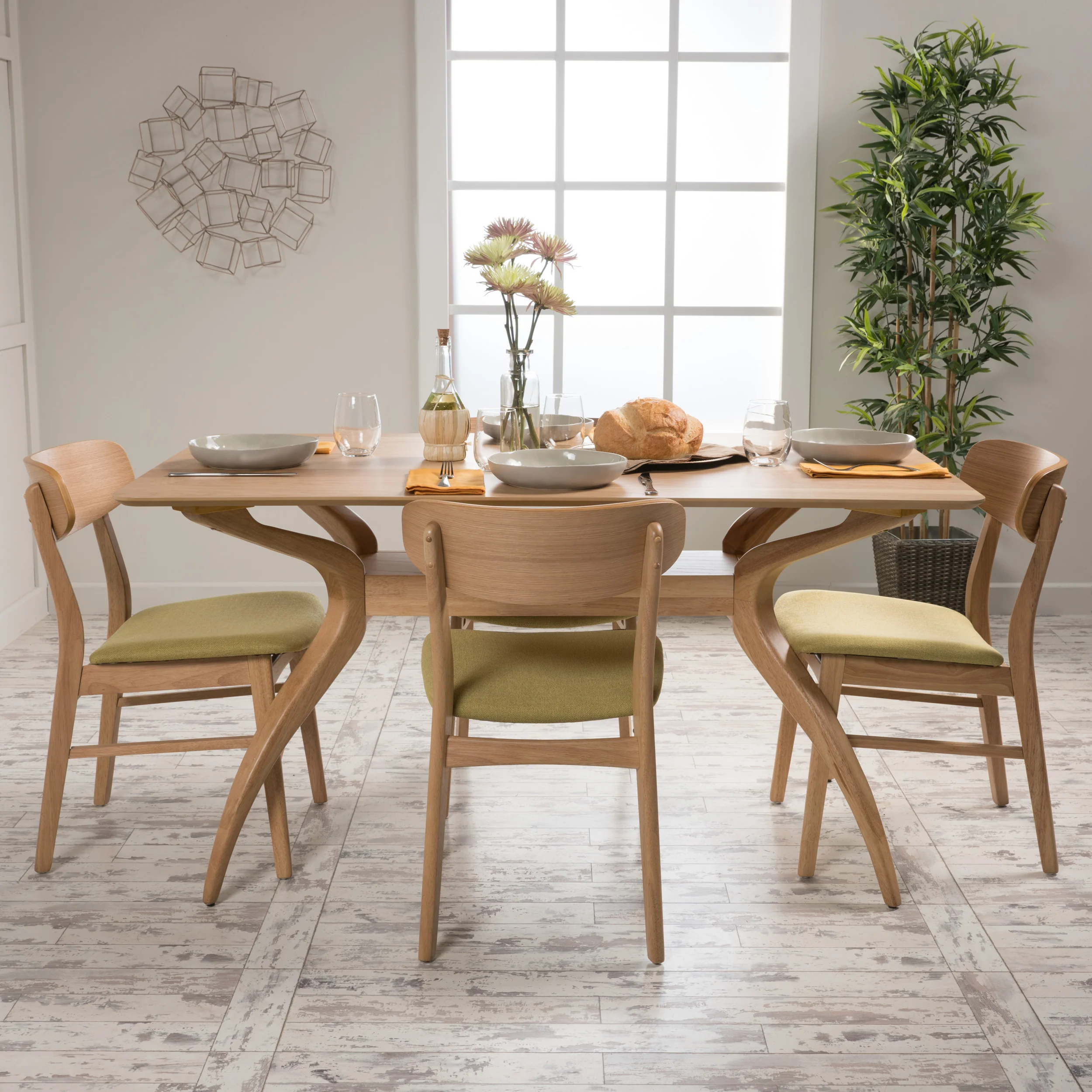 Lucille Mid-Century Modern 5 Piece Dining Set - furnishings