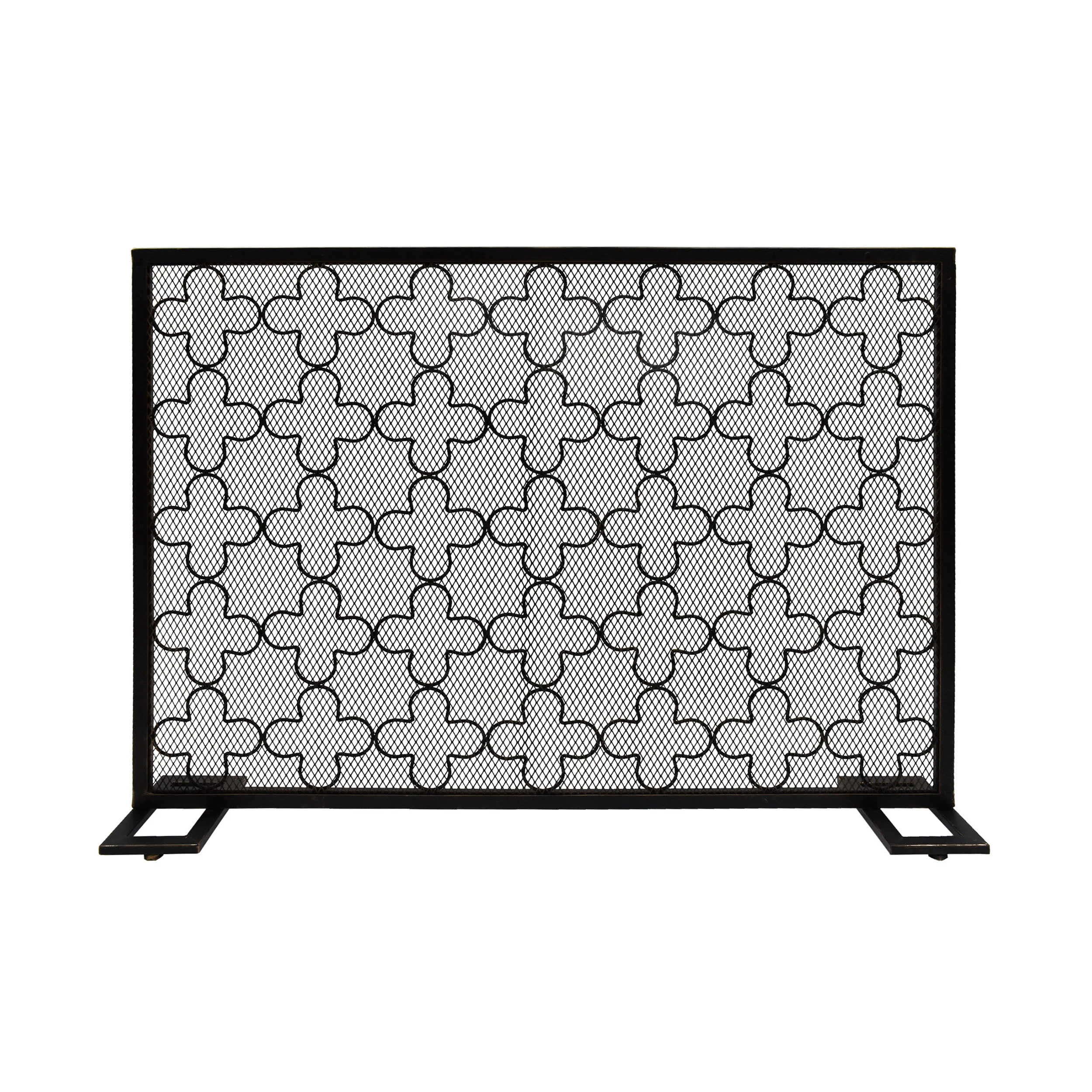 Uriah Modern Single PanelIron Firescreen - furnishings
