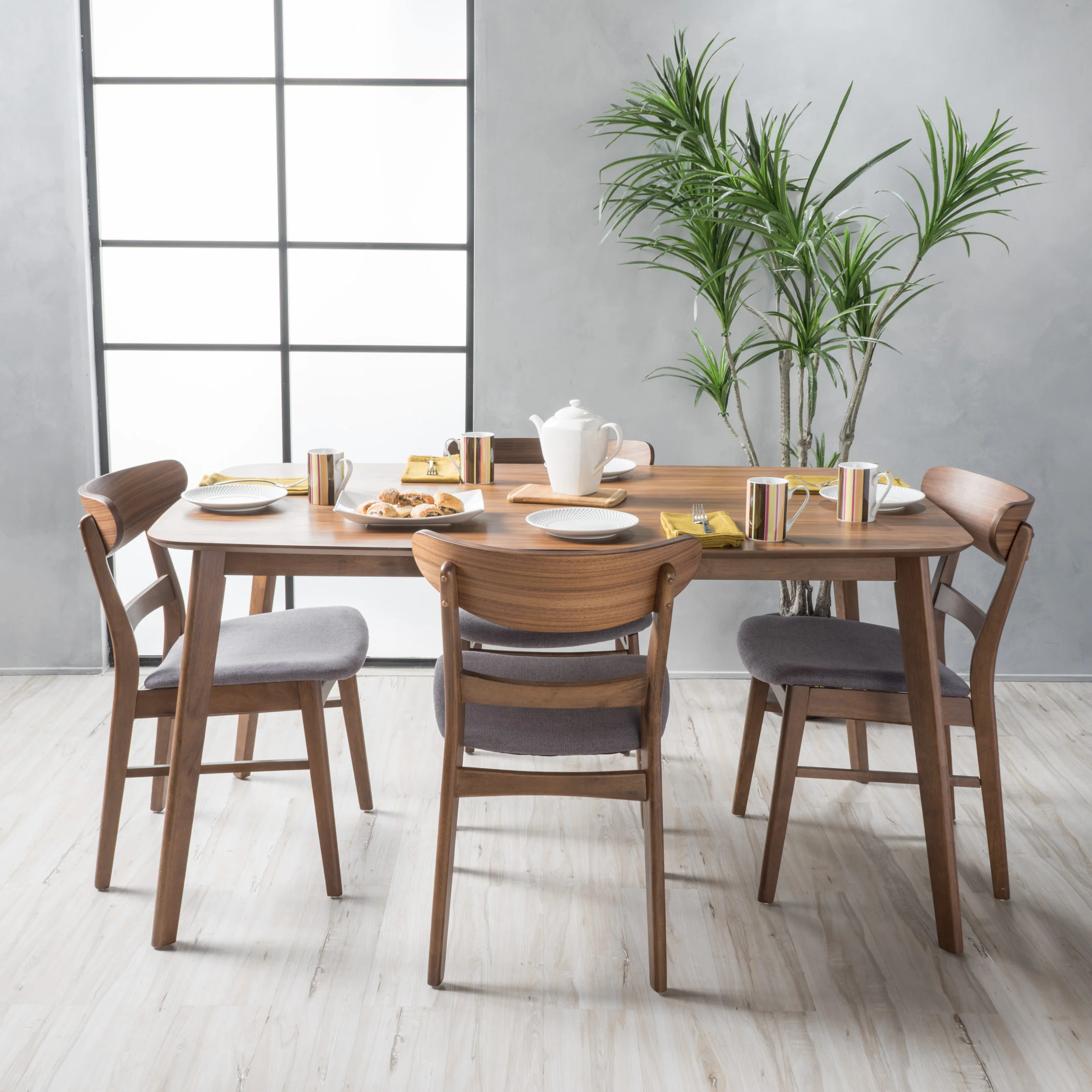 Helen Mid-Century Modern 5 Piece Dining Set - furnishings