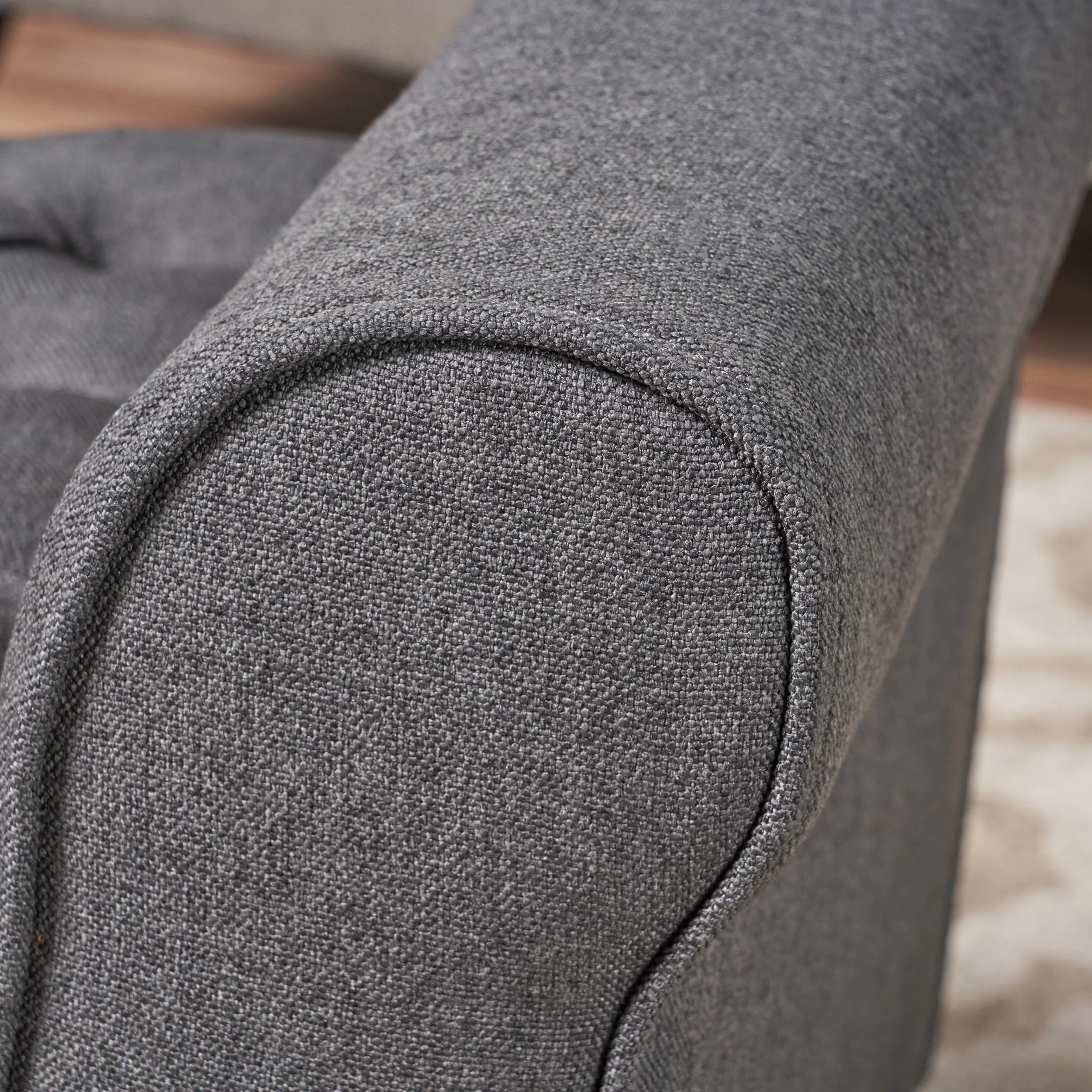 Charlemagne Rolled Arm Tufted Fabric Storage Ottoman Bench - furnishings