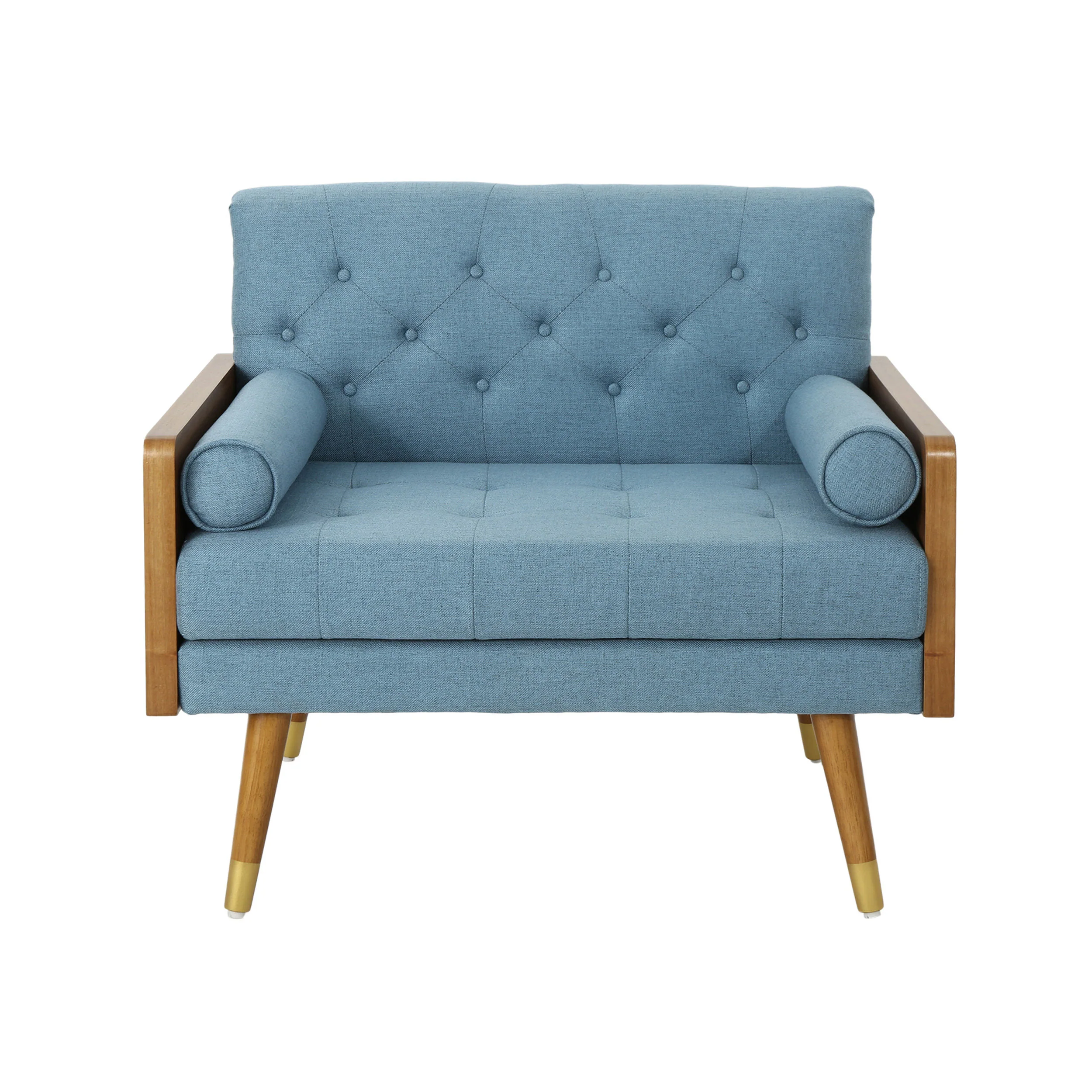 Greta Mid Century Modern Fabric Club Chair - furnishings