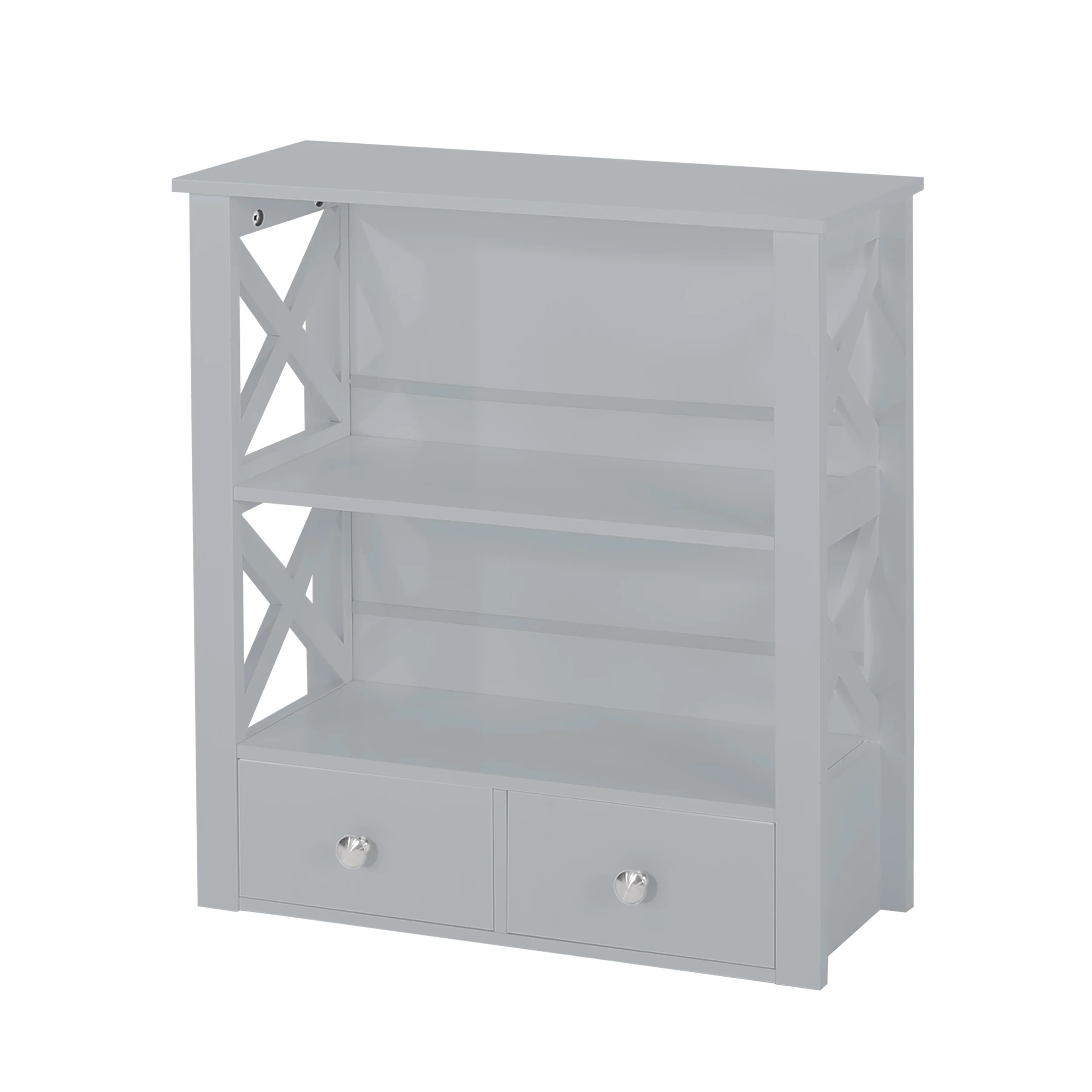 Lewis Modern Wall-Mounted Bathroom Storage Cabinet with Drawers - furnishings