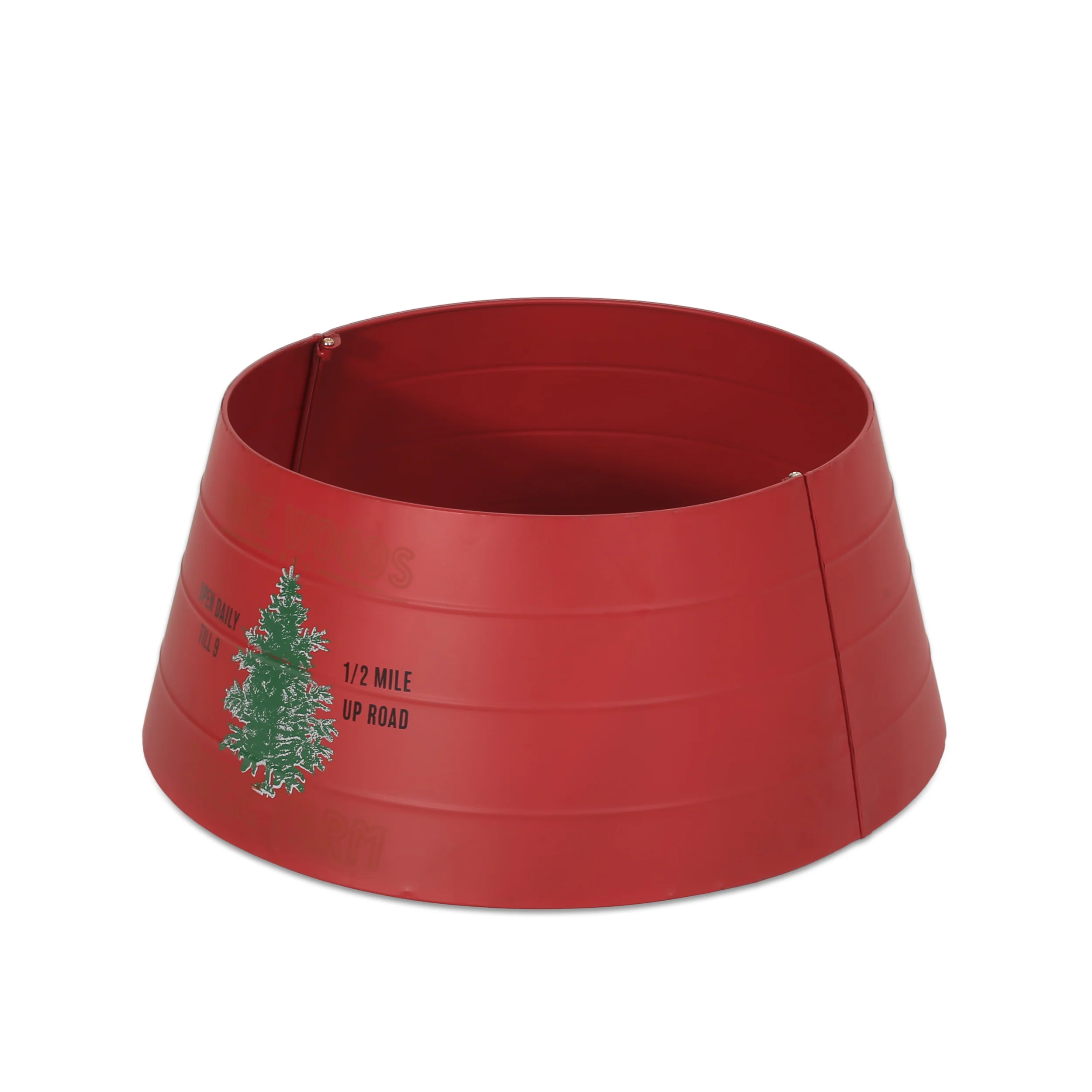 Gilmanton Metal Christmas Tree Collar, Red - furnishings