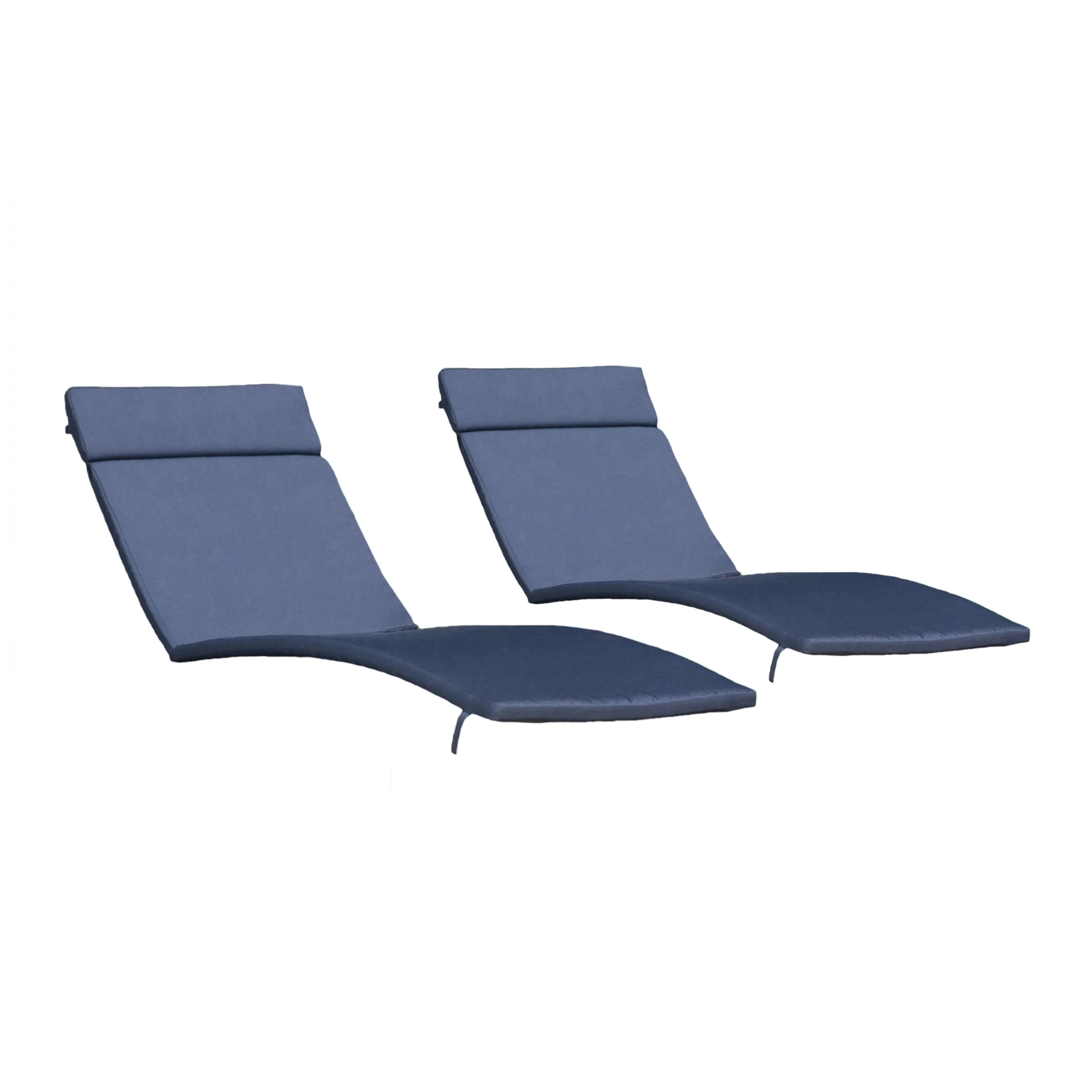 Albany Outdoor Water-Resistant Fabric Chaise Lounge Cushions (Set of 2) - furnishings