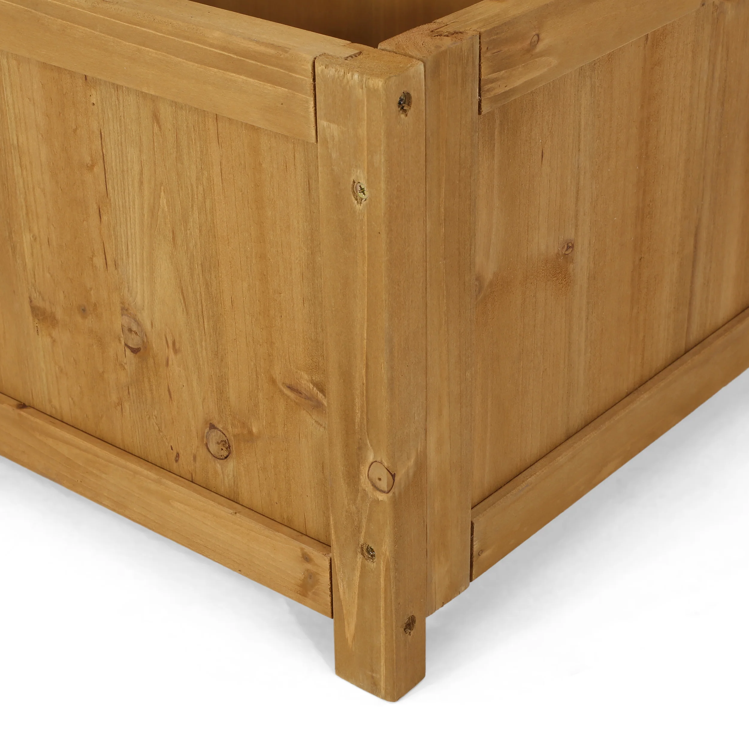 Mallett Traditional Rectangular Firwood Planter Box with Trellis - furnishings