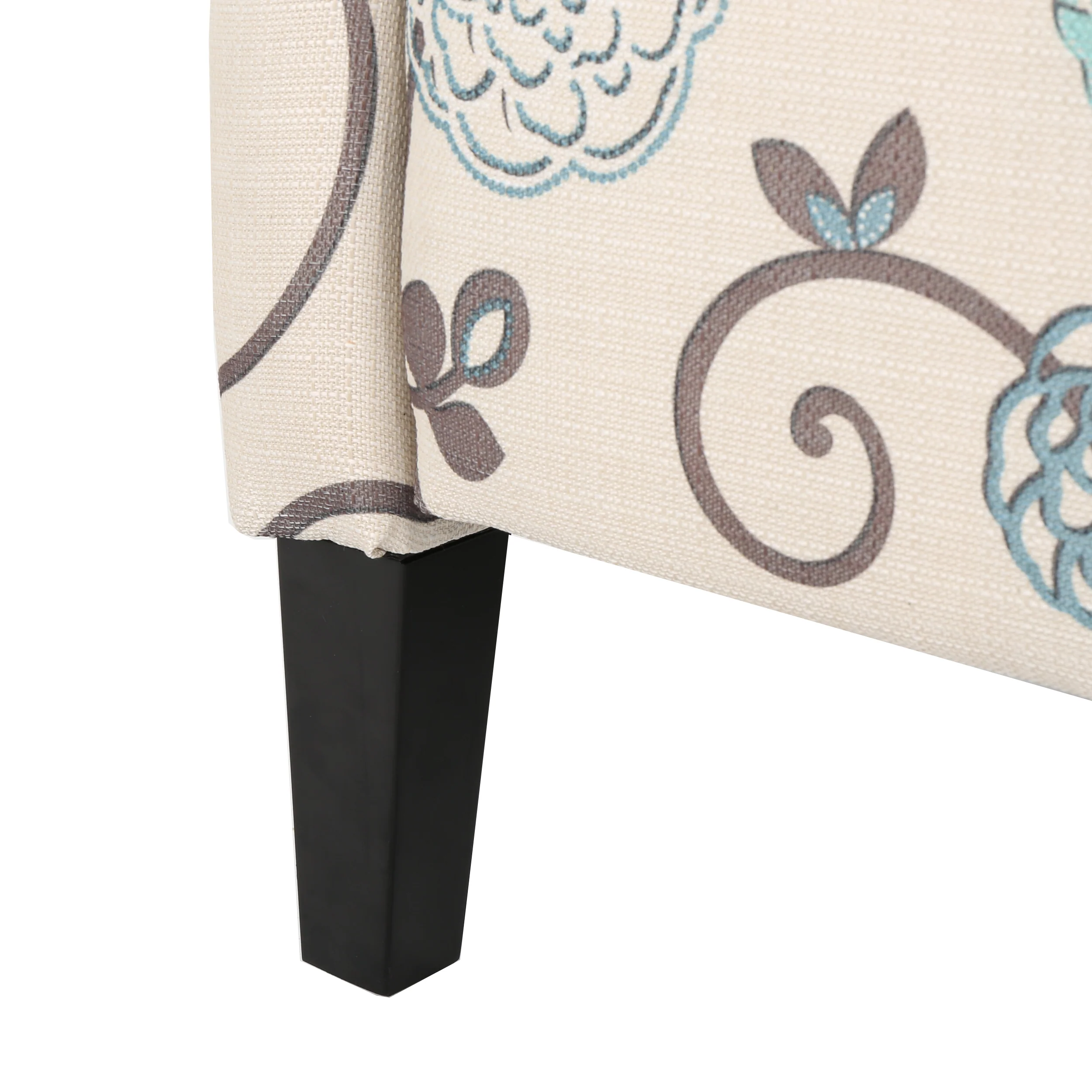 Weyland Floral Fabric Wingback Recliner - furnishings