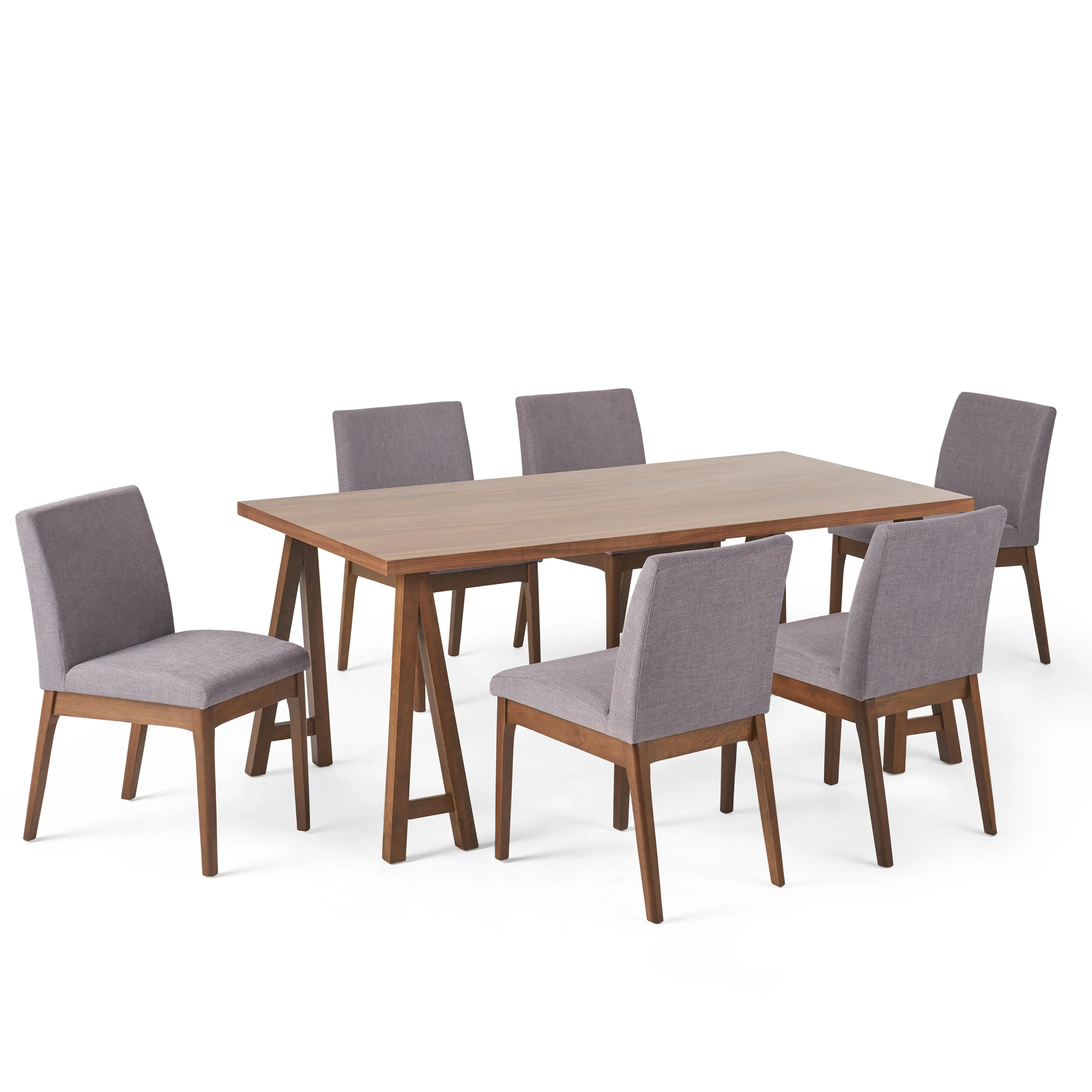 Elsinore Mid-Century Modern 7 Piece Dining Set - furnishings