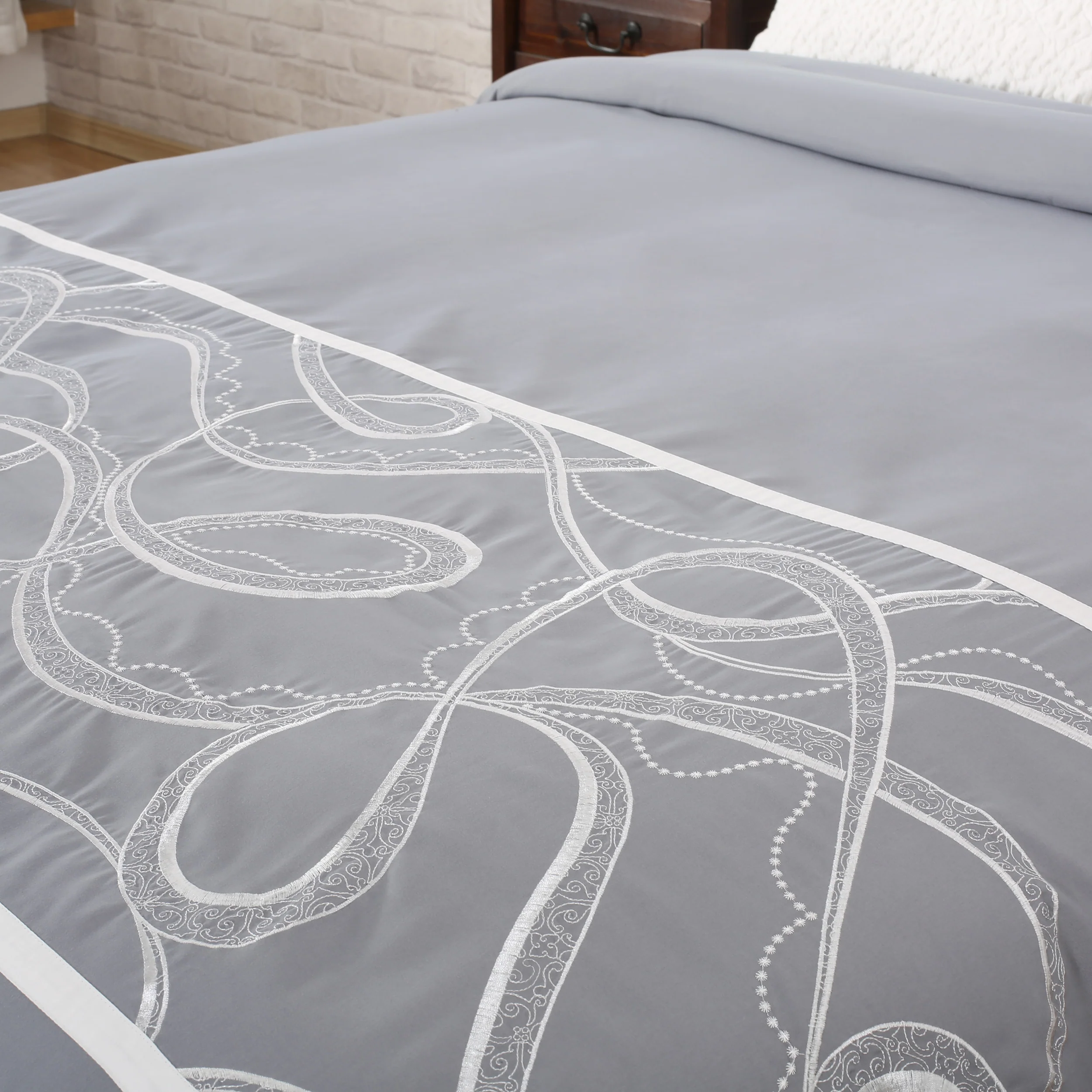 Charli Queen Size Fabric Duvet Cover - furnishings
